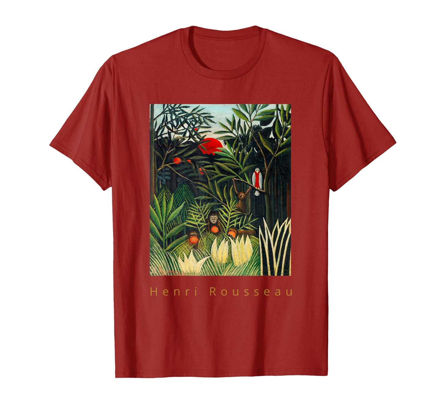 Henri Rousseau Monkeys and Parrot in the Forest T-Shirt