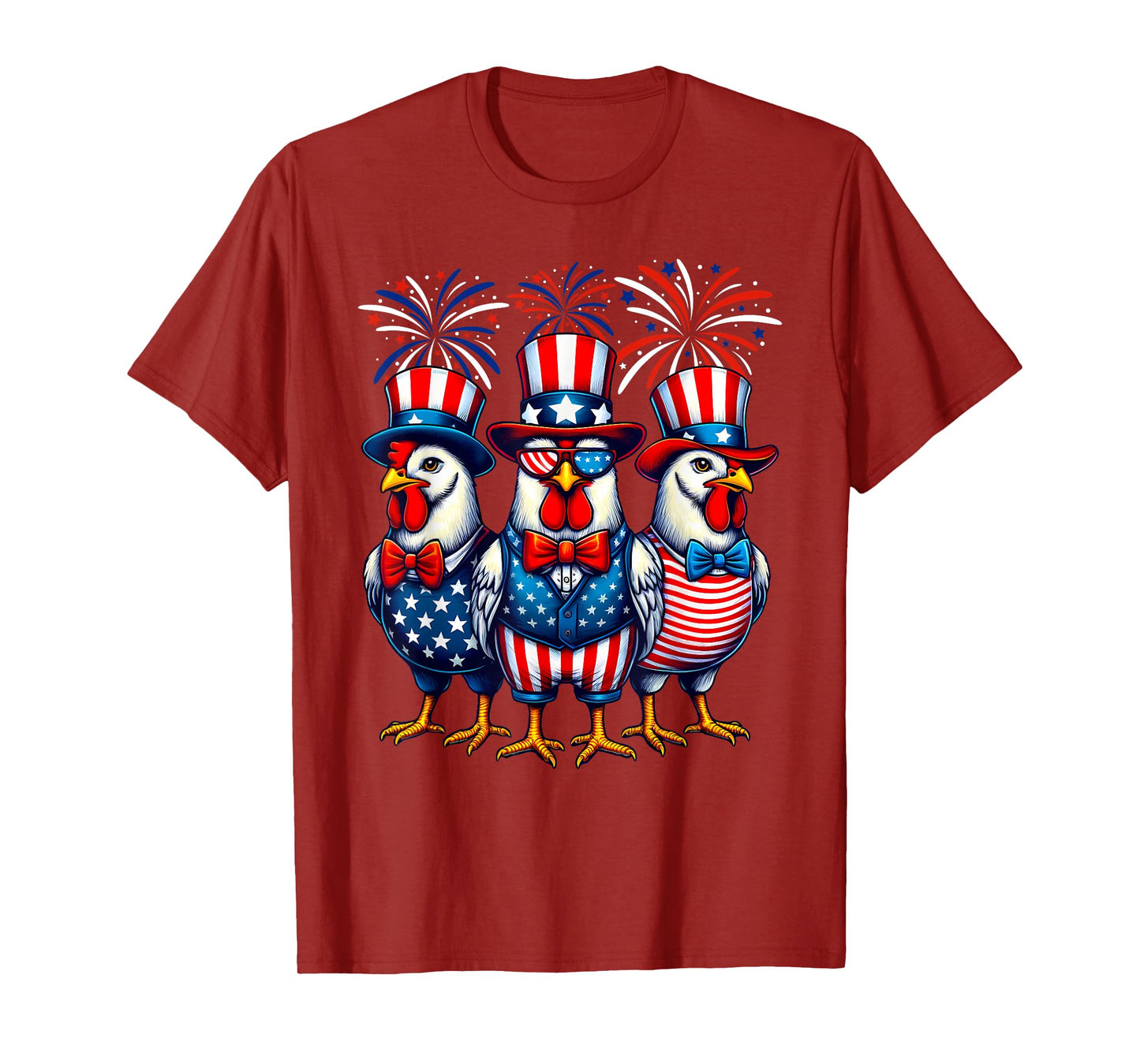 Patriotic Chicken USA Flag Chicken Lover 4th of July T-Shirt