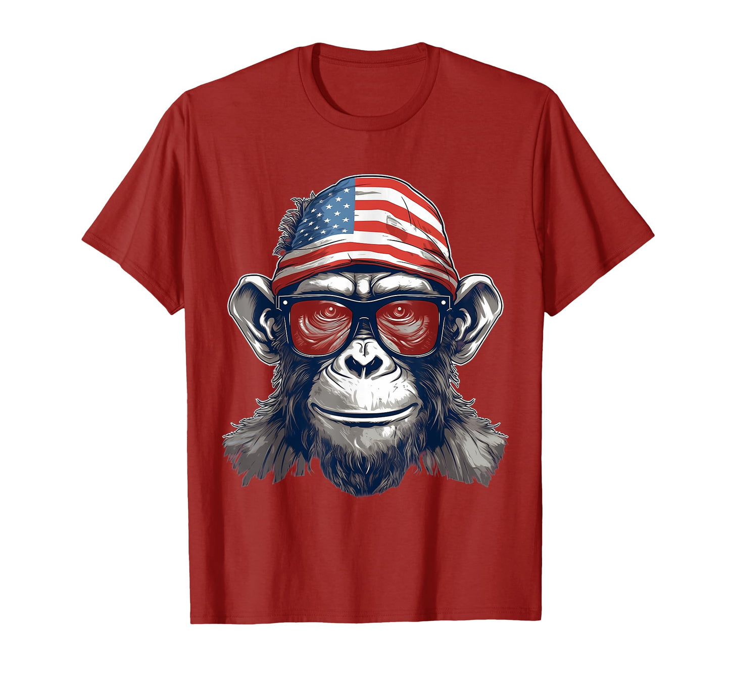 4th Of July US Flag Monkey T-Shirt