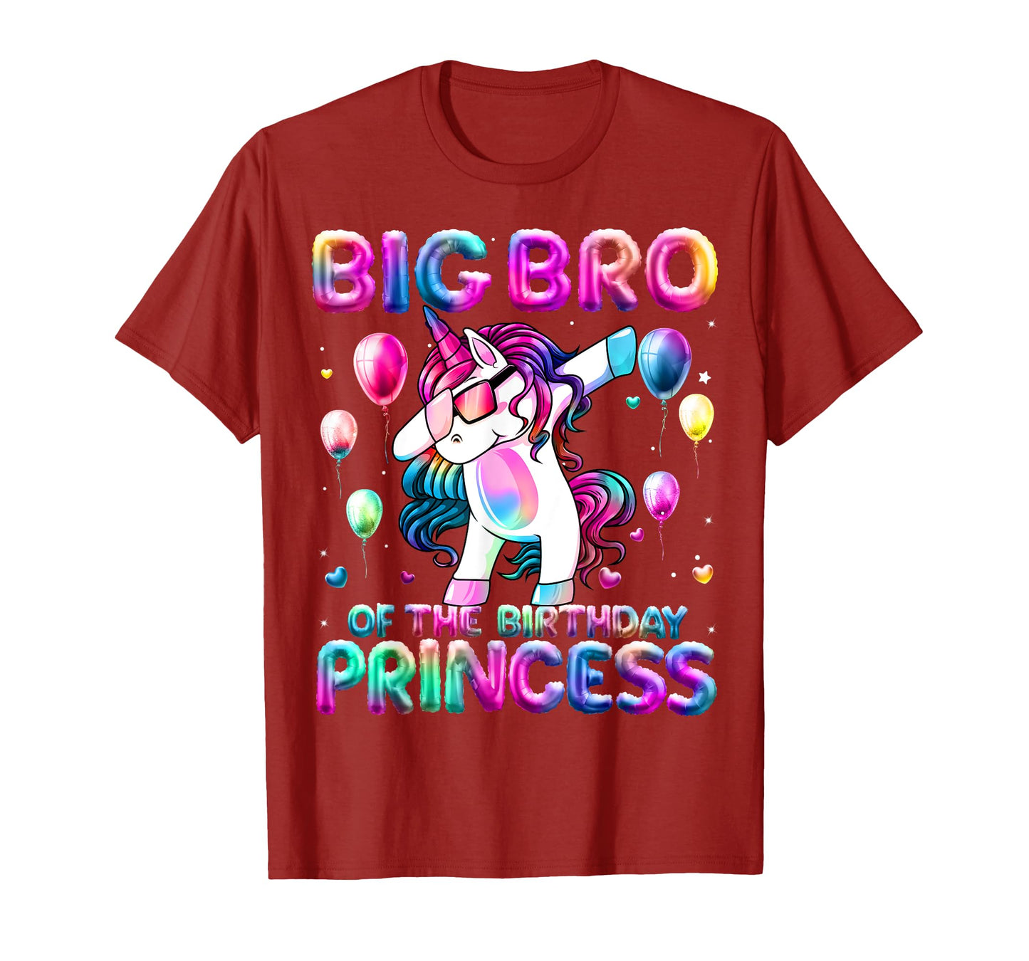 Brother of the Birthday Princess Girl Dabbing Unicorn Bro T-Shirt