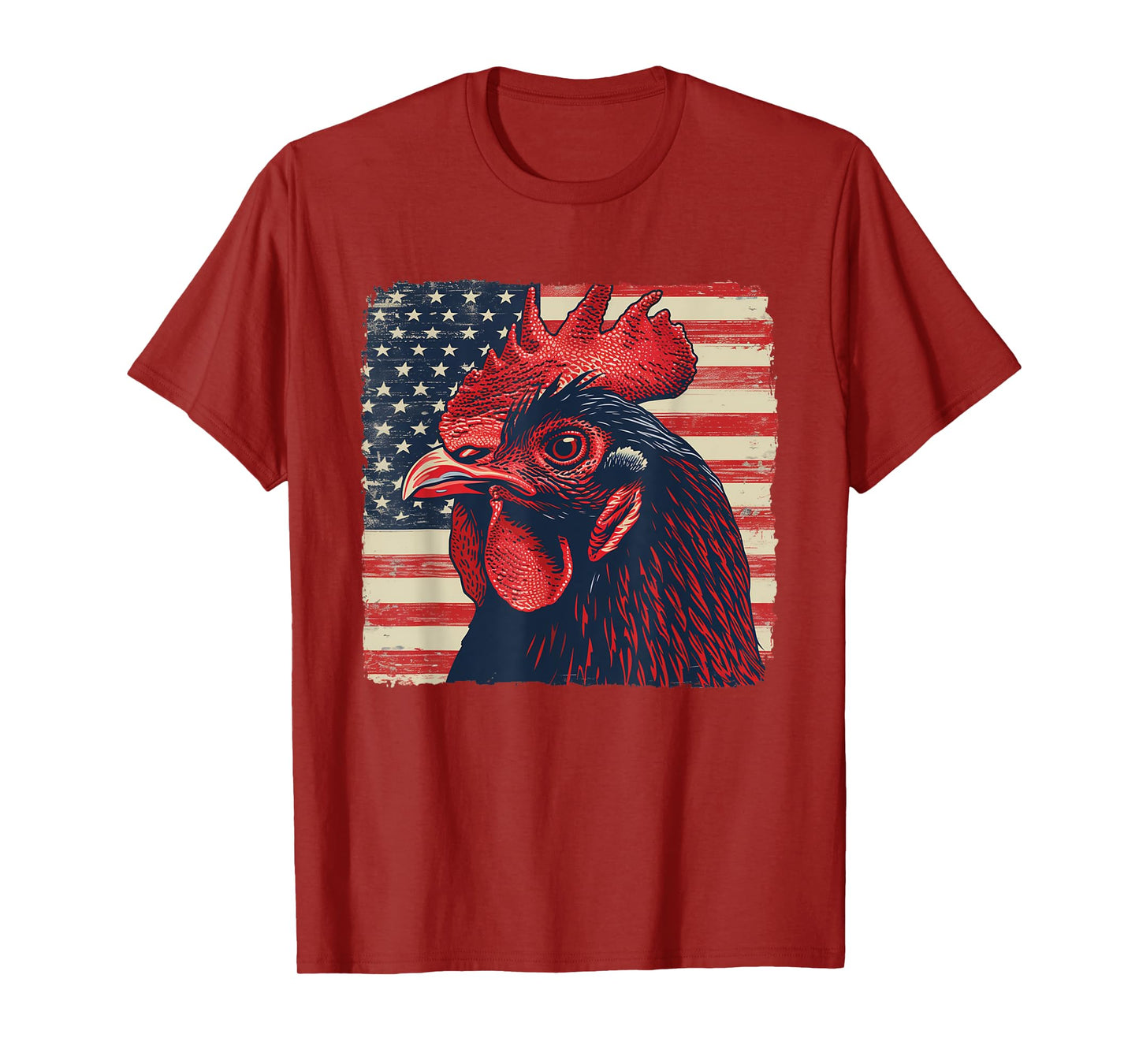 American Patriot Chicken Tee 4th of July Women Men T-Shirt