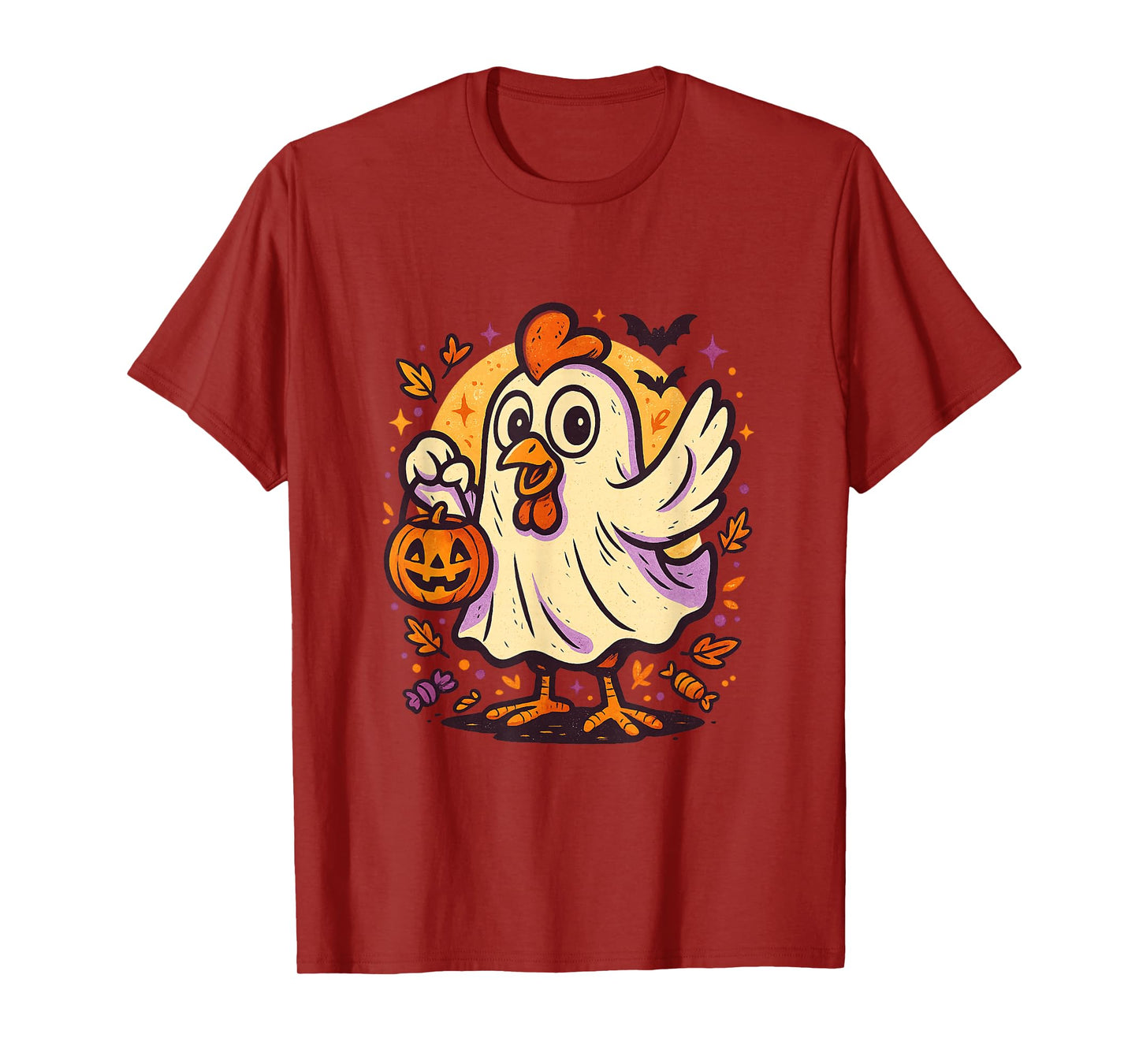Ghost Chicken Halloween Costume – Funny Farm Poultry T-Shirt