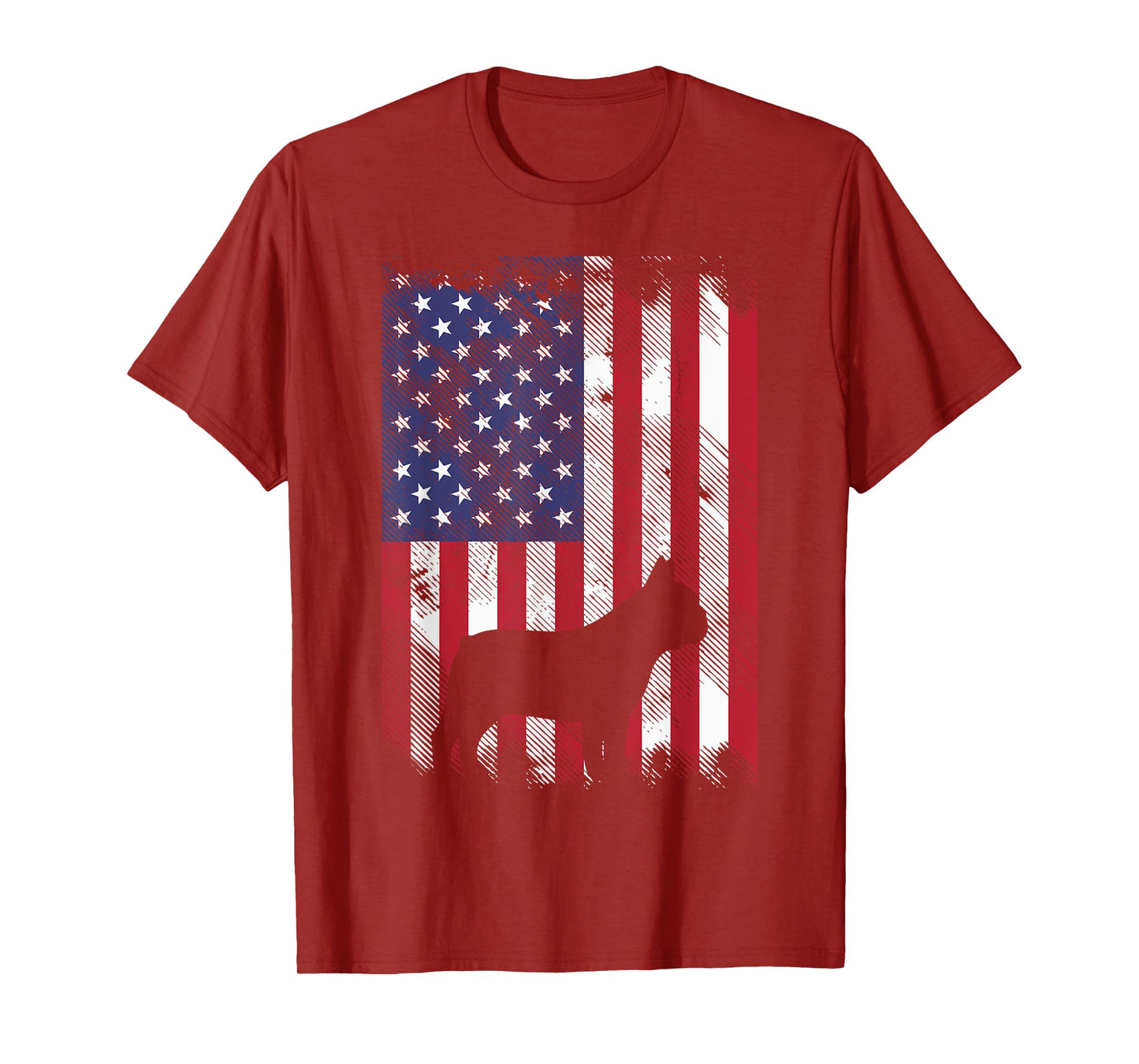 American Flag French Bulldog Frenchie Patriotic 4th Of July T-Shirt