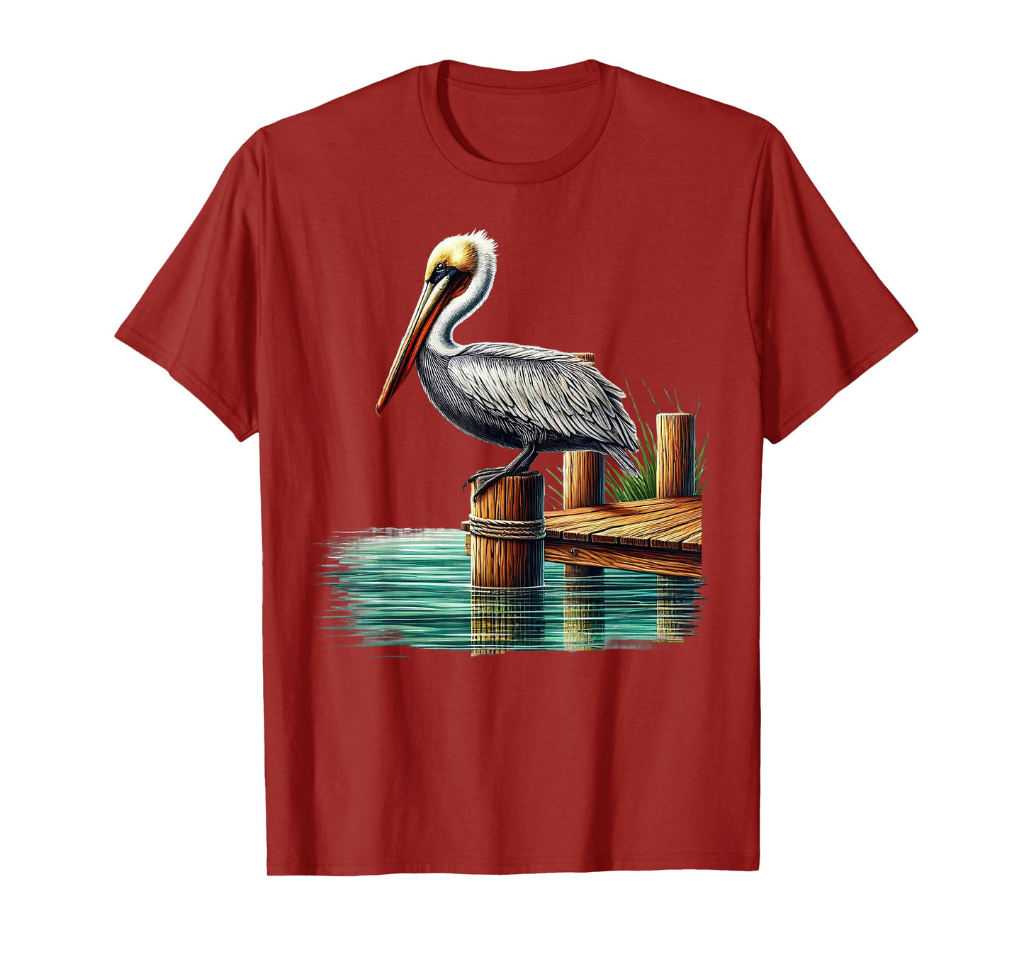 Unique Brown Pelican Piling Design for Pelican Lover T-Shirt
