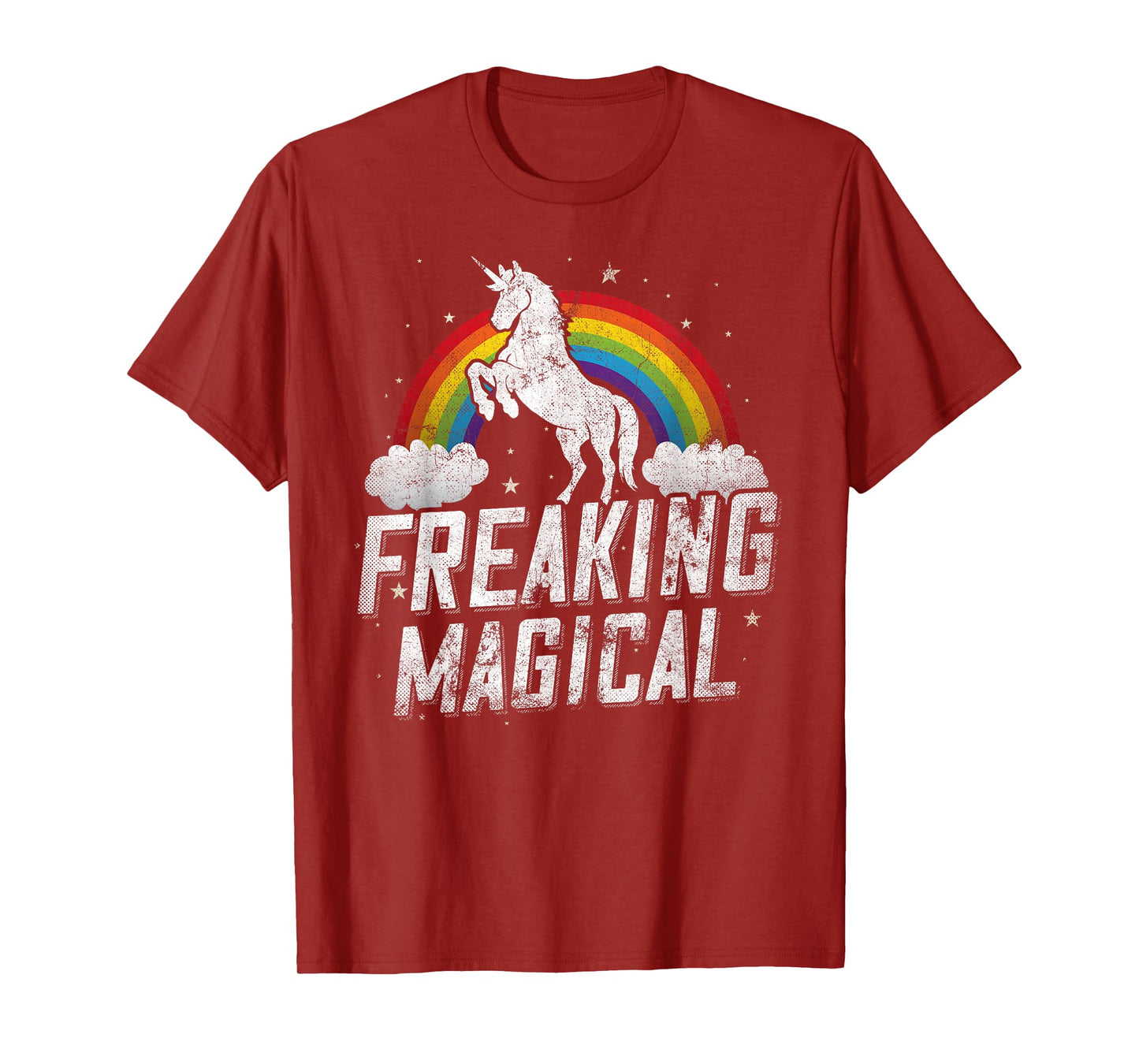 Funny Retro Freaking Magical Adult Unicorn Rainbow Party T-Shirt