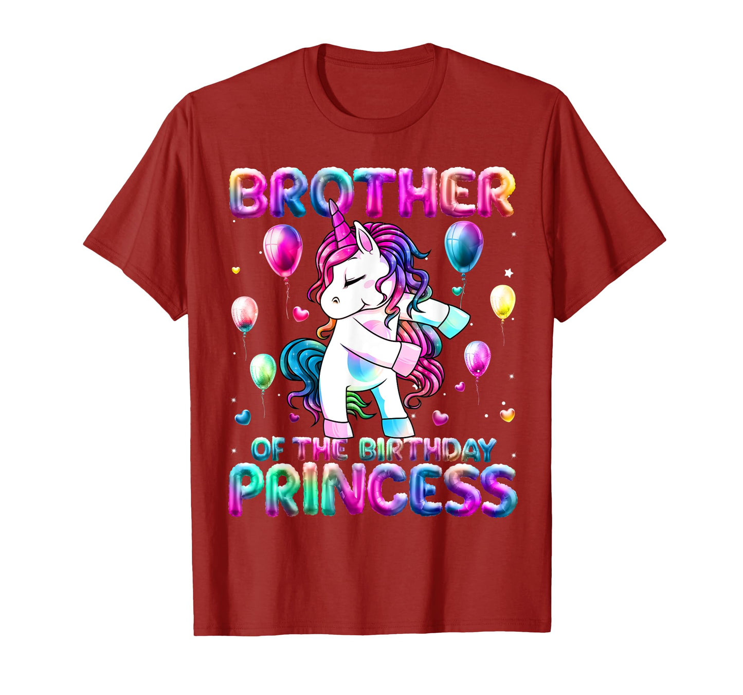 Brother of the Birthday Princess Girl Flossing Unicorn Bro T-Shirt