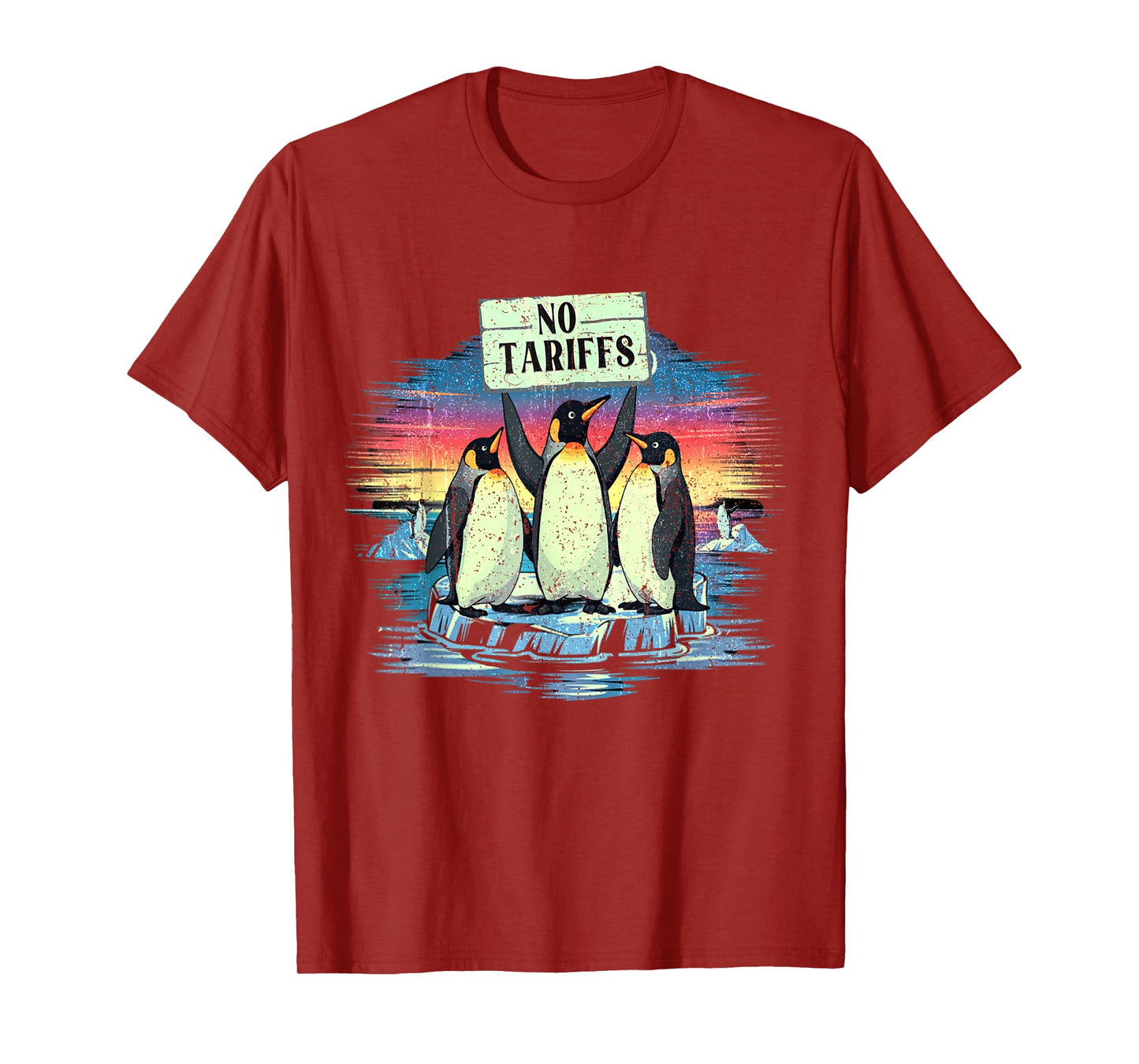 Funny Penguins NO TARIFFS Taxes T-Shirt