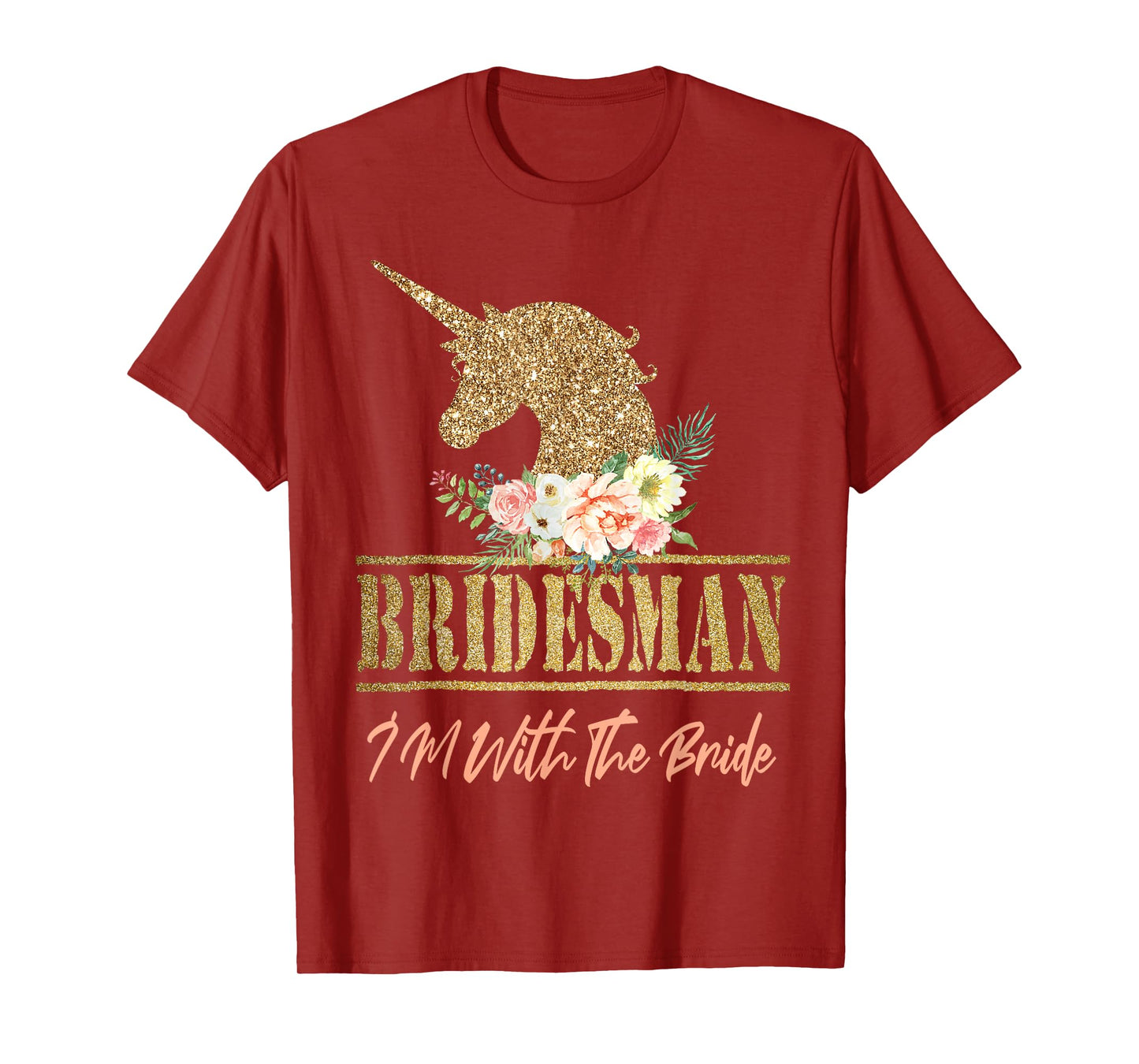 Unicorn Bridesman Gift For Wedding Bridal Party Bridesmaid T-Shirt