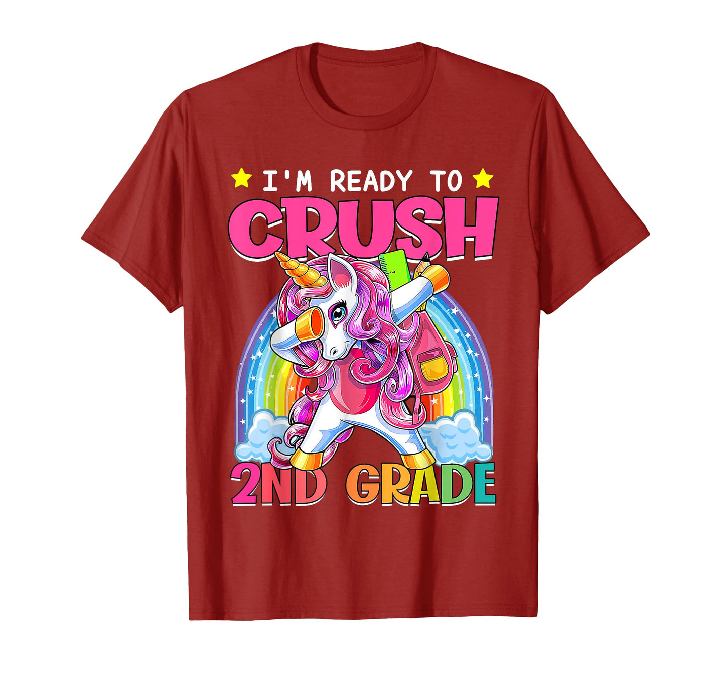 Back To School Unicorn I'm Ready To Crush 2nd Grade Girls T-Shirt