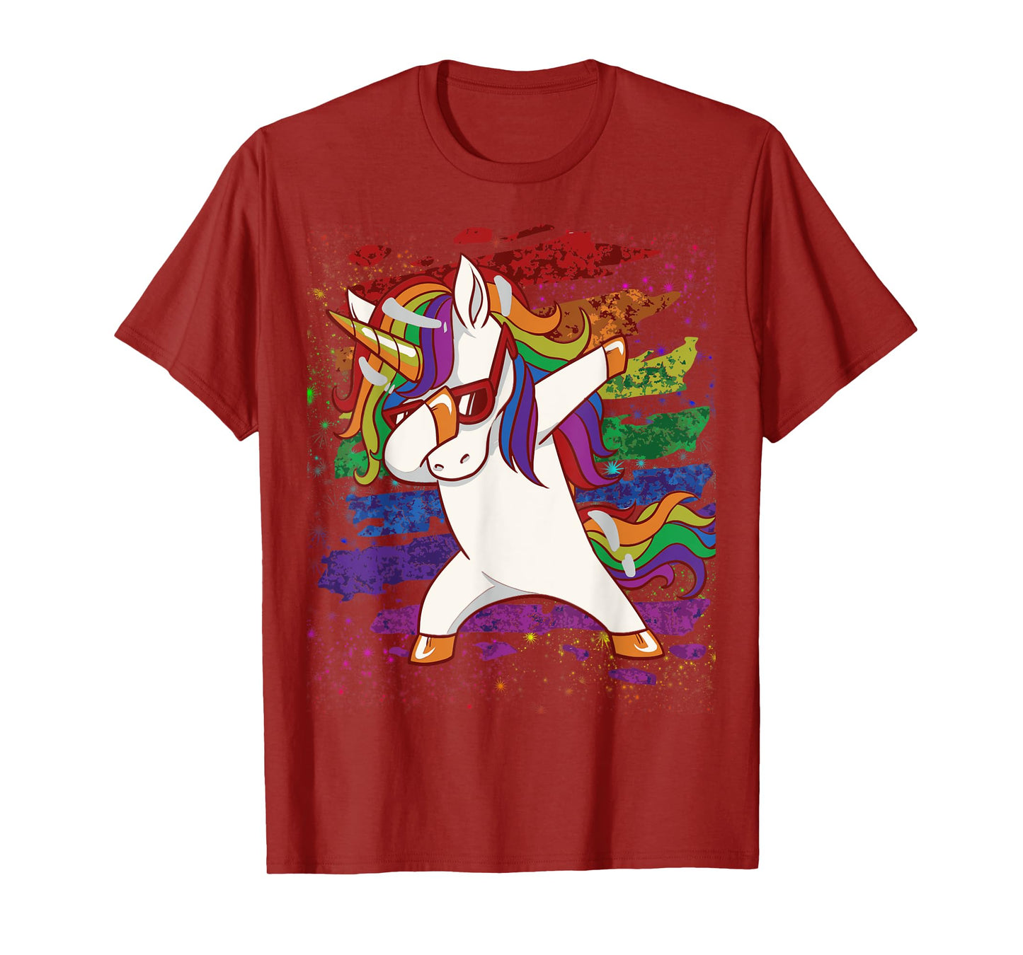 Dabbing Unicorn Magical Rainbow For LGBTQ Gay Pride Unicorn T-Shirt