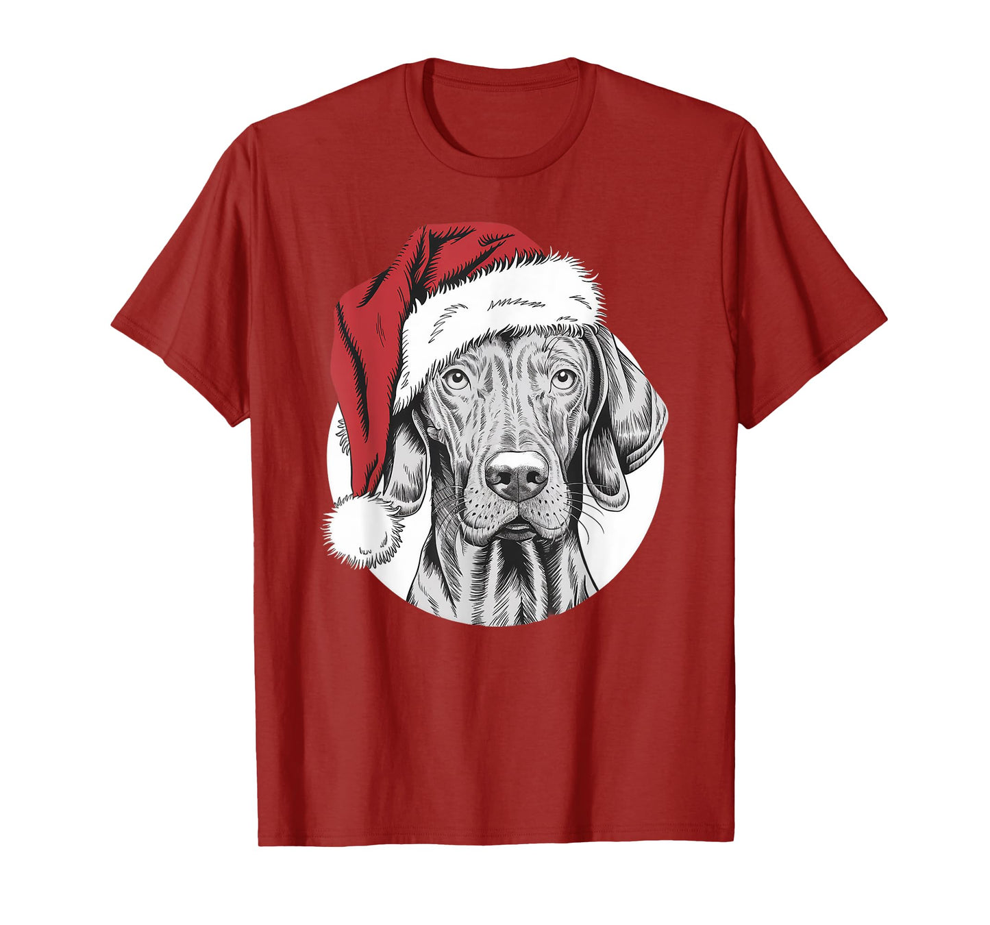 Joyful Vizsla Santa Dog on Vizsla Christmas Men Women Kids T-Shirt