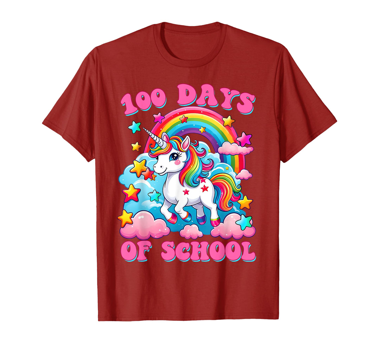 100 Days of School Unicorn Girls Cute 100th Day of School T-Shirt