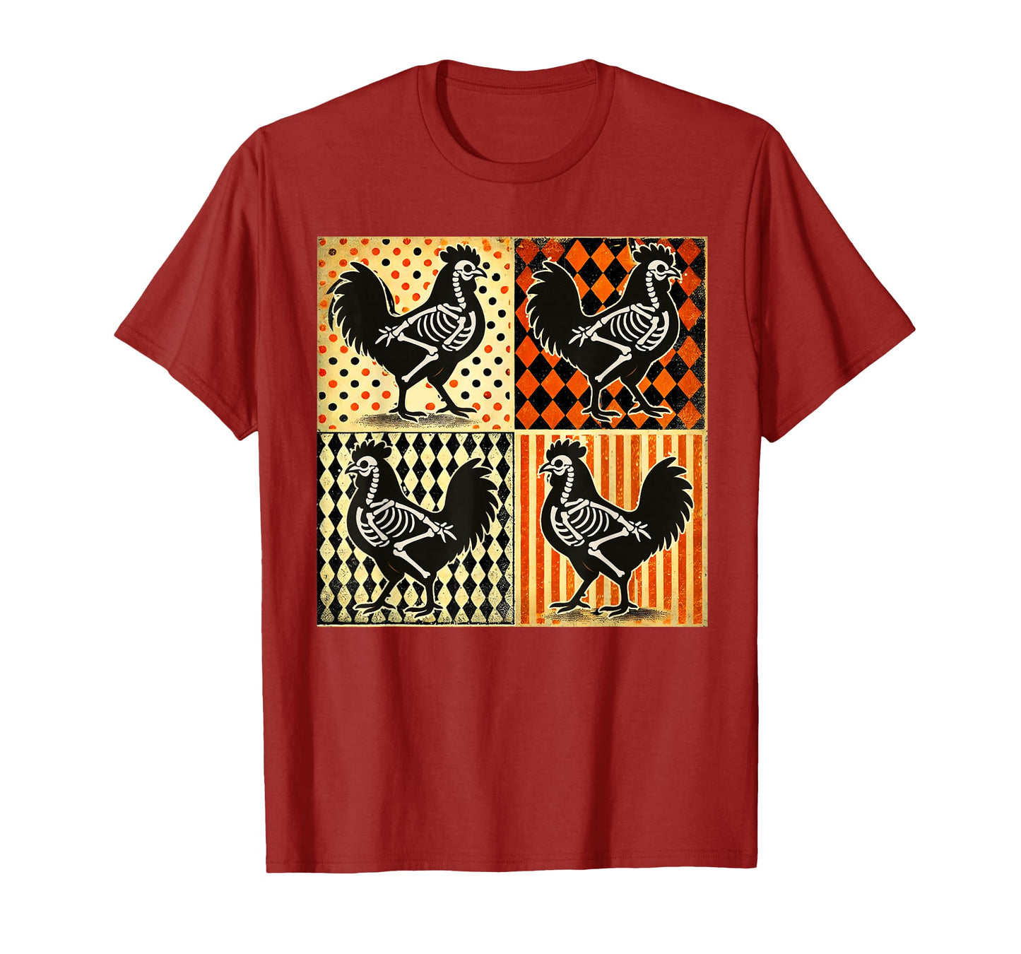 Halloween Chicken Skeleton Chicken Farm Animal Spooky T-Shirt