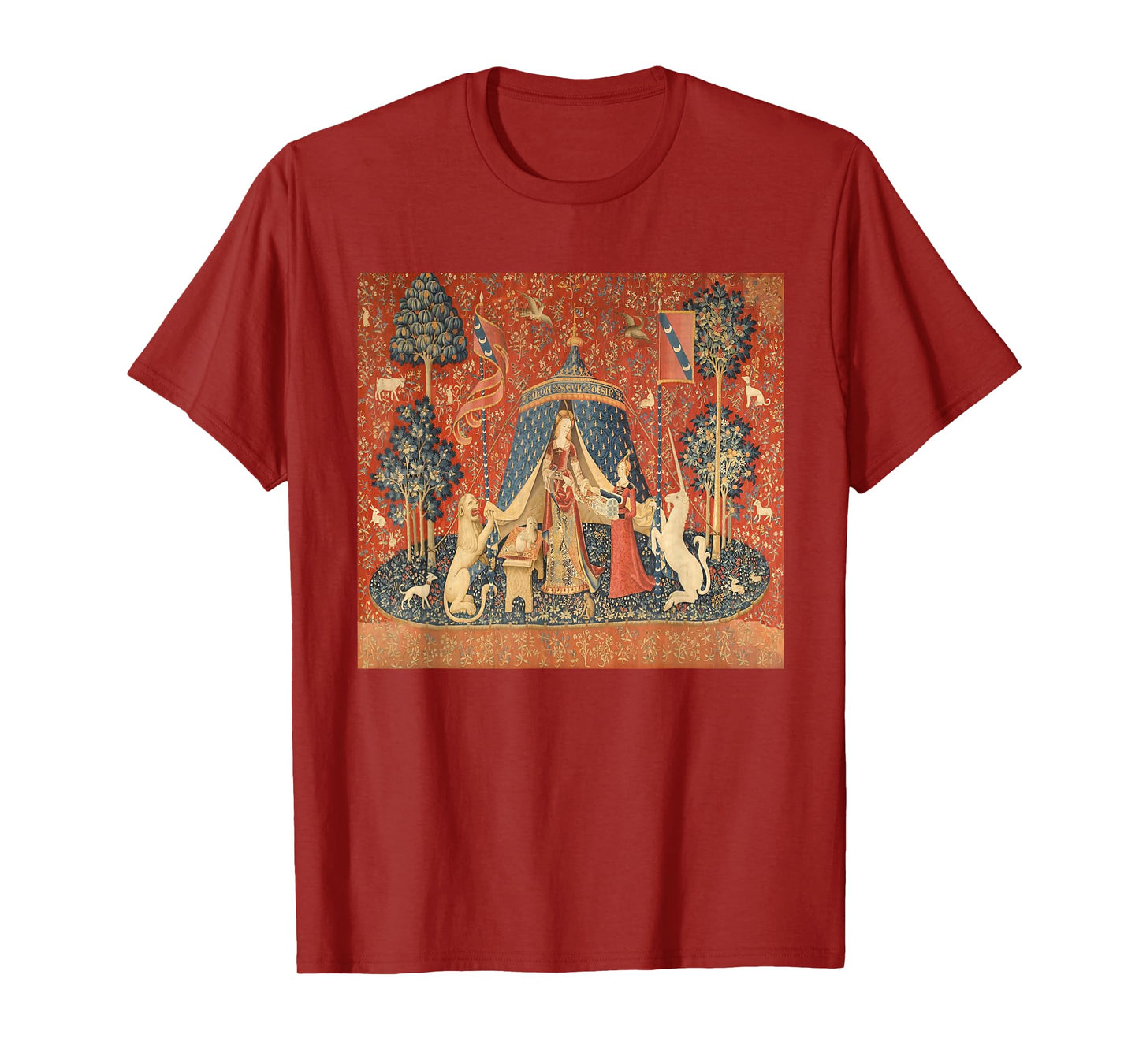 Lady And The Unicorn Tapestry T-Shirt