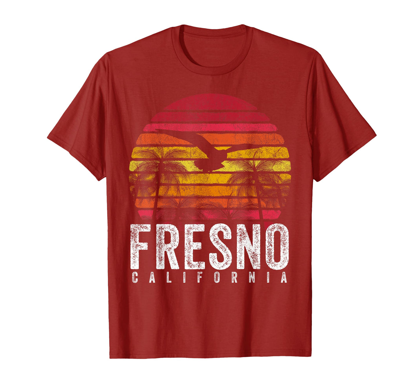 Fresno California CA Vintage Retro Distressed Style Gift T-Shirt
