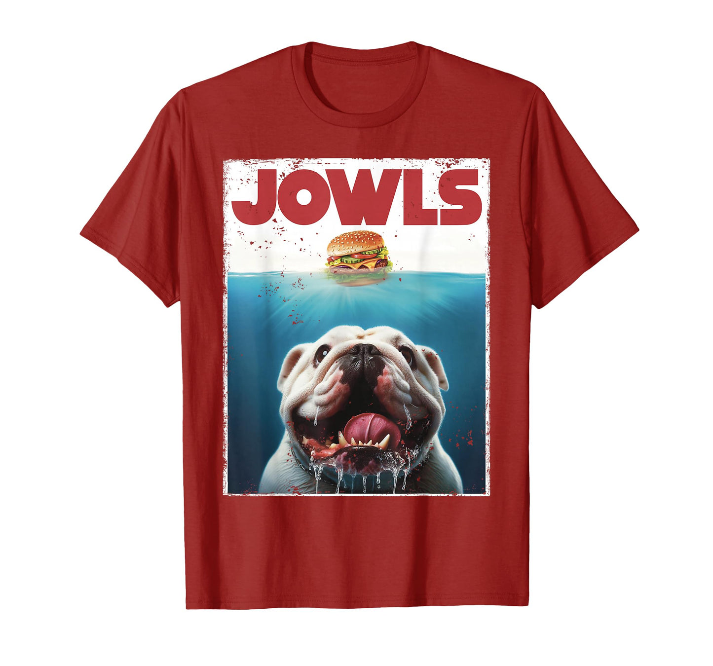 Funny English Bulldog Jowls British Bully Burger Dog Mom Dad T-Shirt