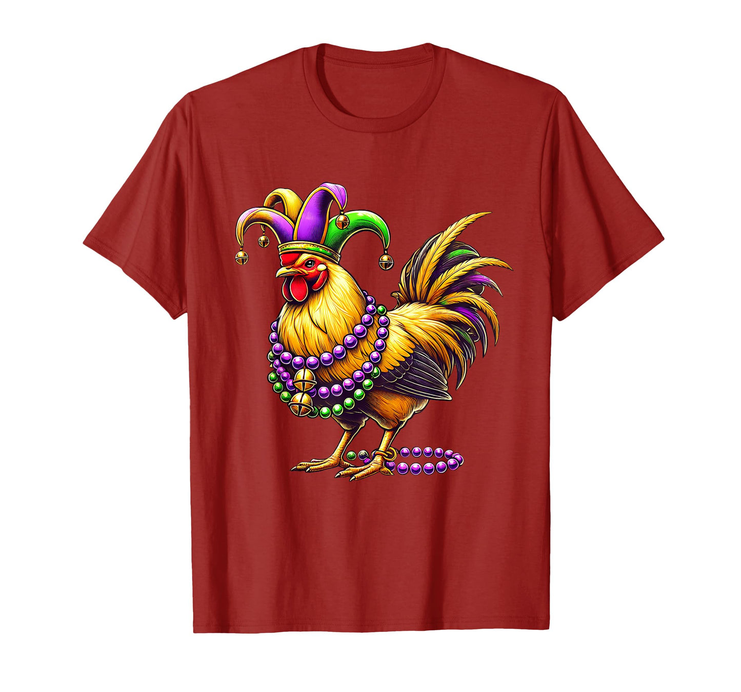Chicken Beads Mardi Gras Carnival Farming Farmer Animal T-Shirt