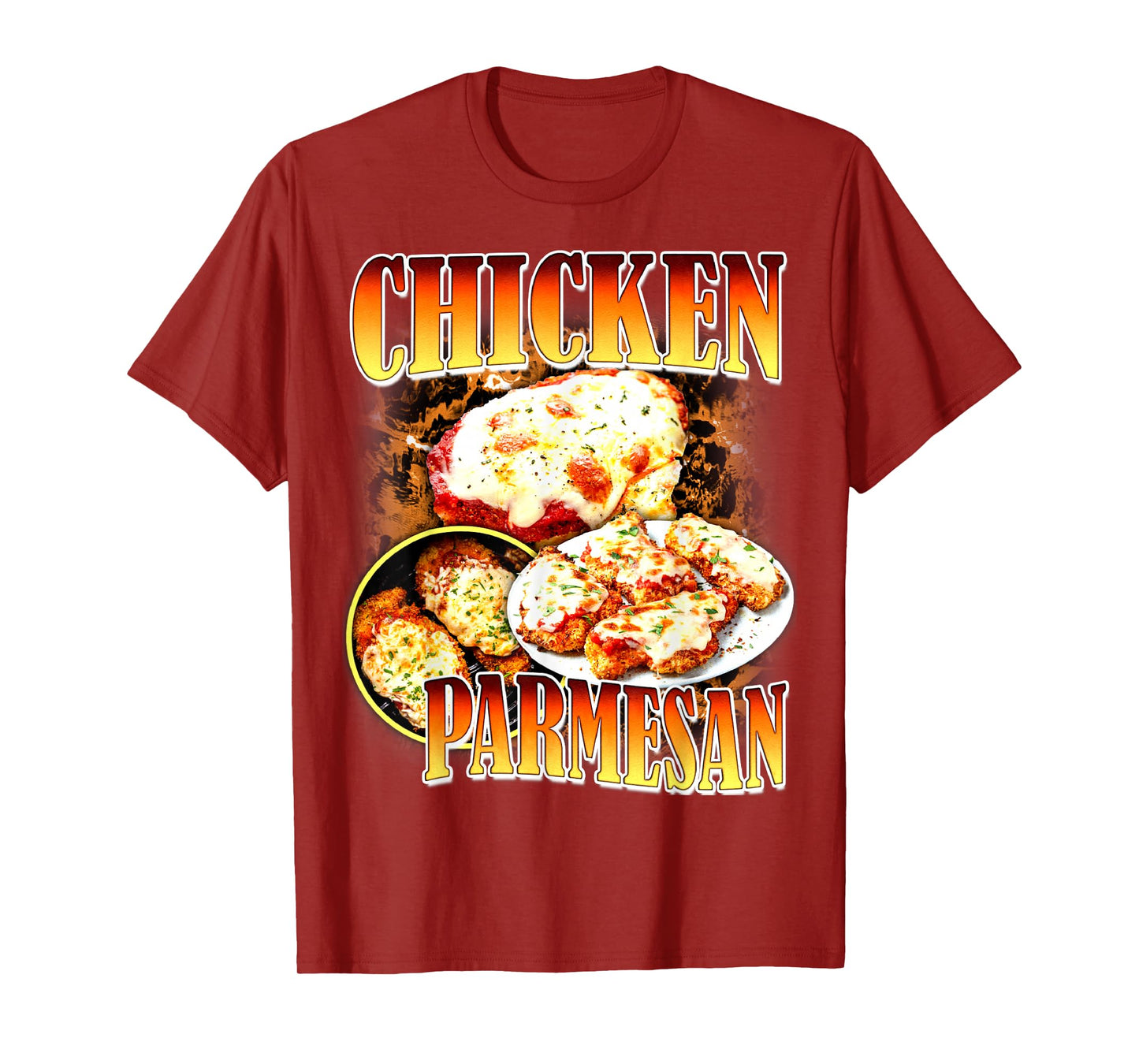 Chicken Parmesan Bootleg Rap Style Vintage 90s Italian Food T-Shirt