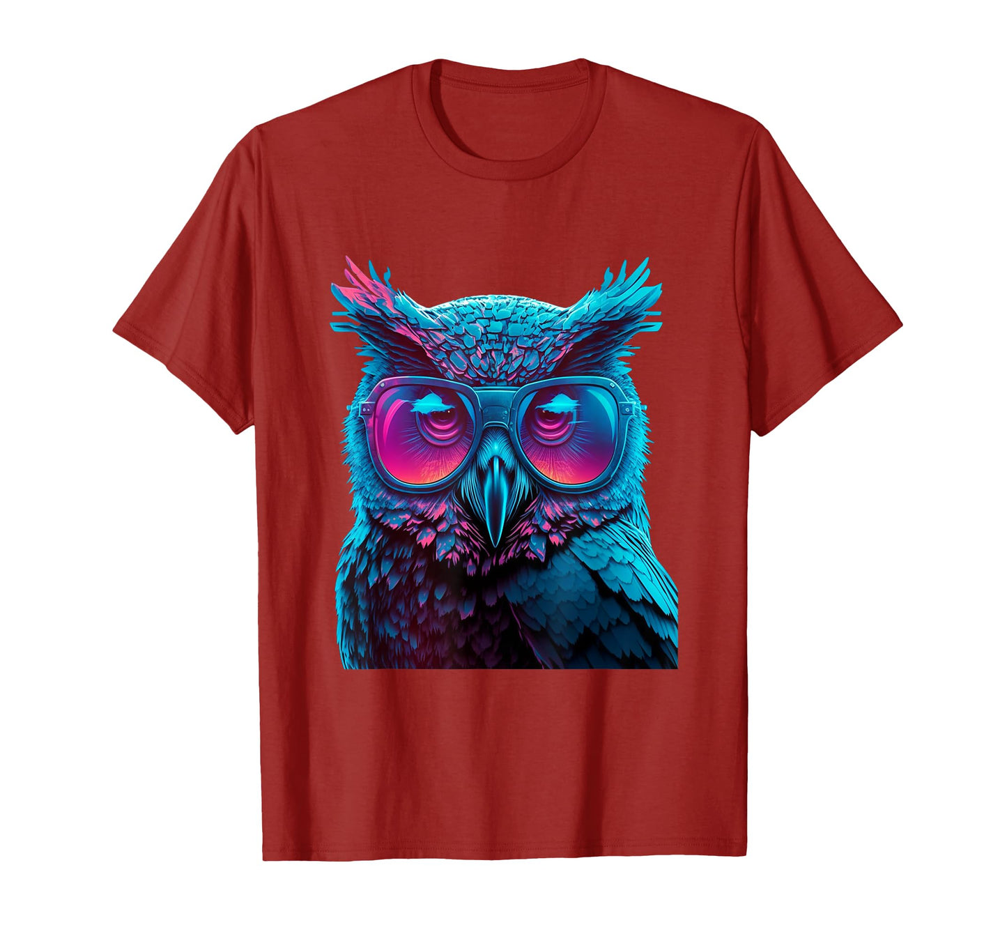 Colorful Owl wearing glasses graphic T-Shirt