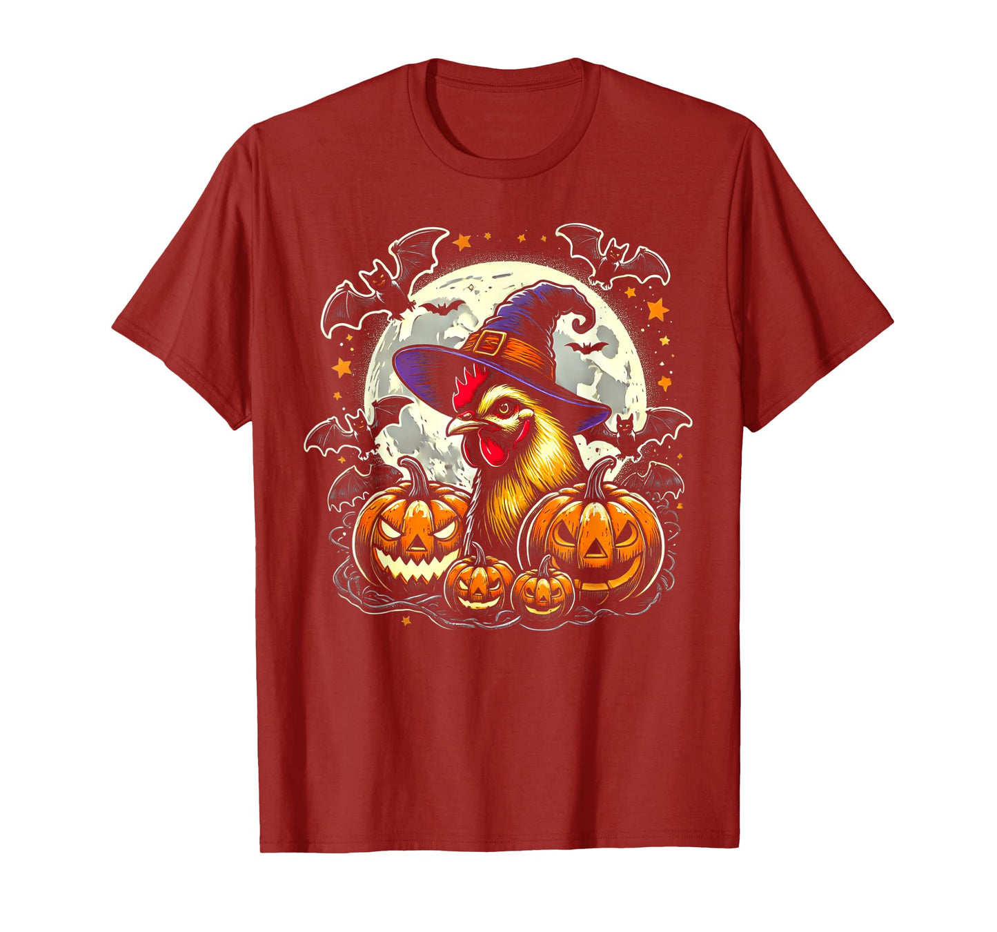 Chicken Halloween Witch Decor T-Shirt