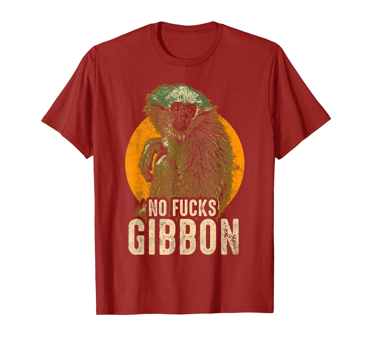 No Fucks Gibbon - Funny Ape Monkey Animal T-Shirt