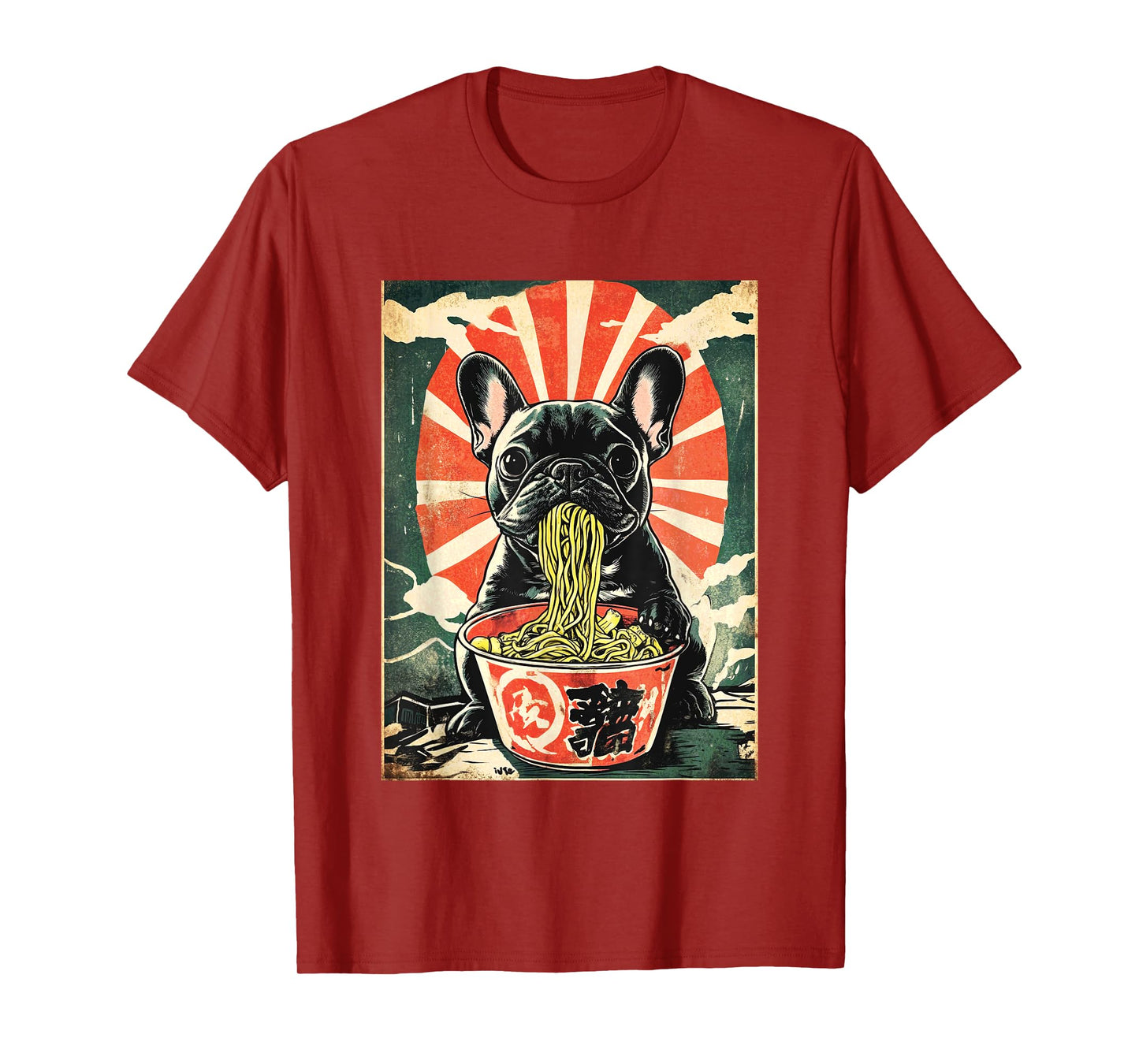 French Bulldog Ramen Delight Japanese Graphic T-Shirt