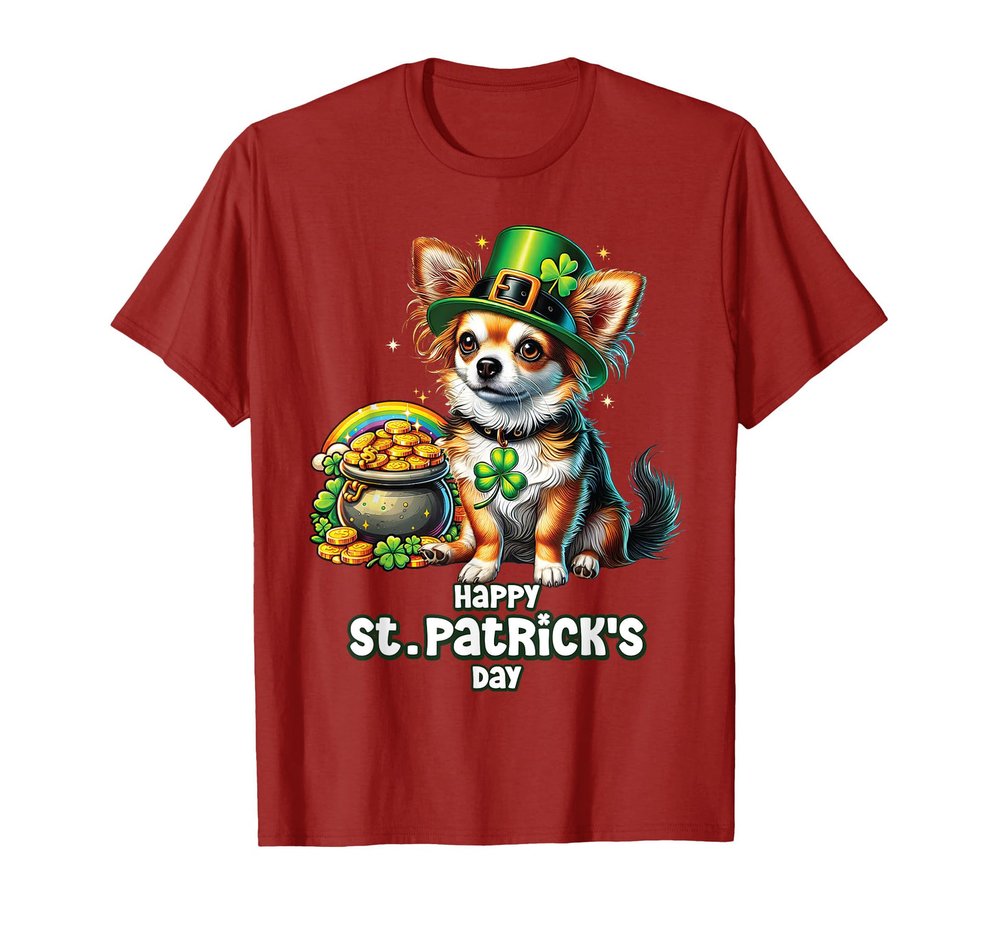 Irish Chihuahua dog Leprechaun Shamrock St. Patrick's Day T-Shirt