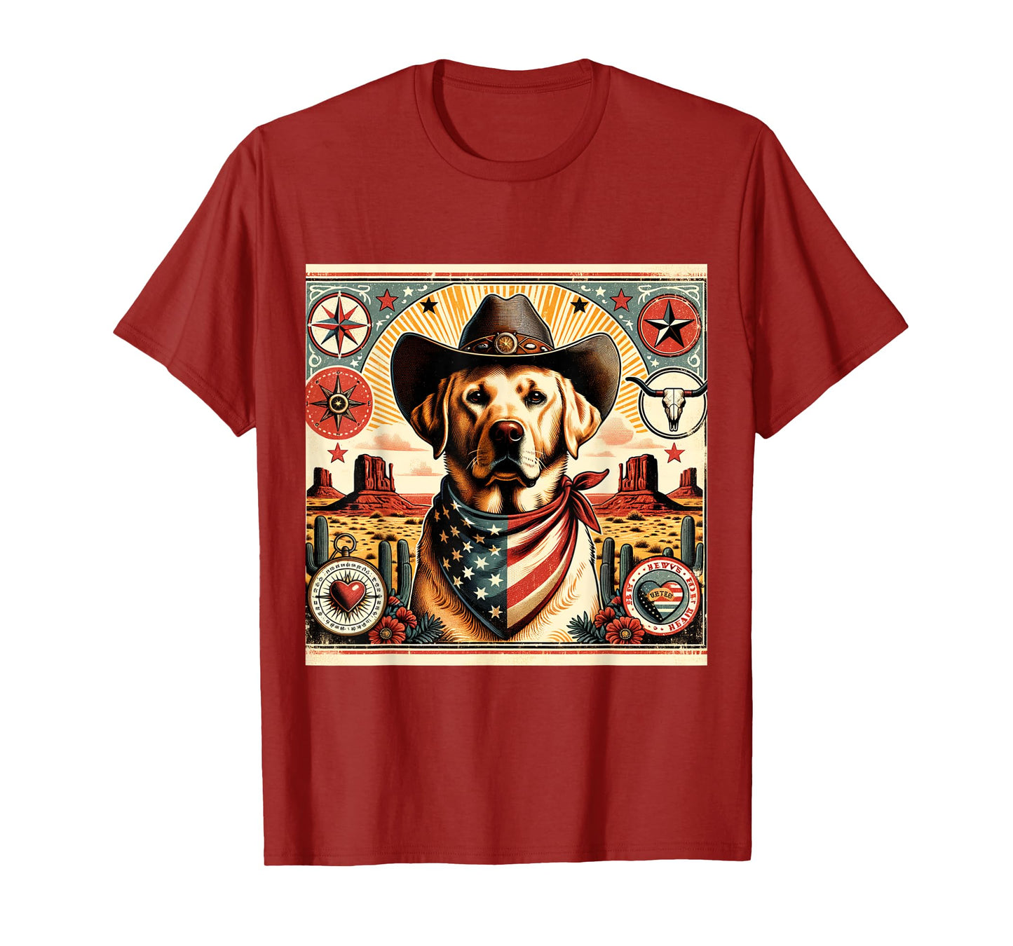 Funny Sheriff Dog Shirt Labrador Retriever Dog Mom Wild West Men Women Kids T-Shirt