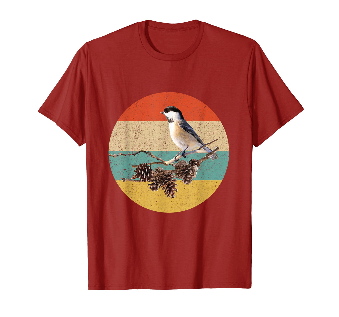 Ornithology Chickadee Bird Lover Retro Chickadee Bird T-Shirt