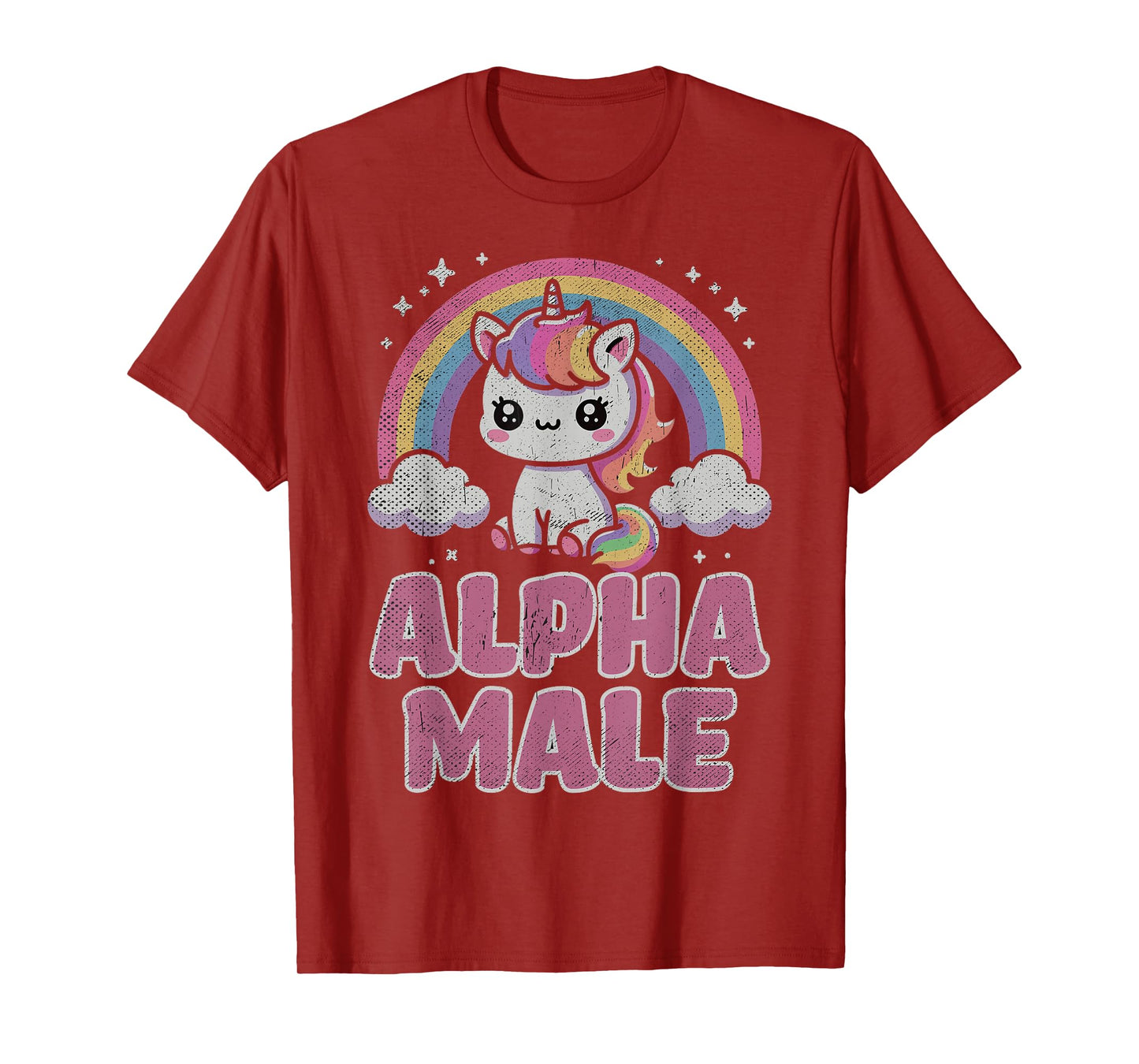 Ironic Cute Alpha Male Unicorn Funny Sarcastic Humor Men T-Shirt