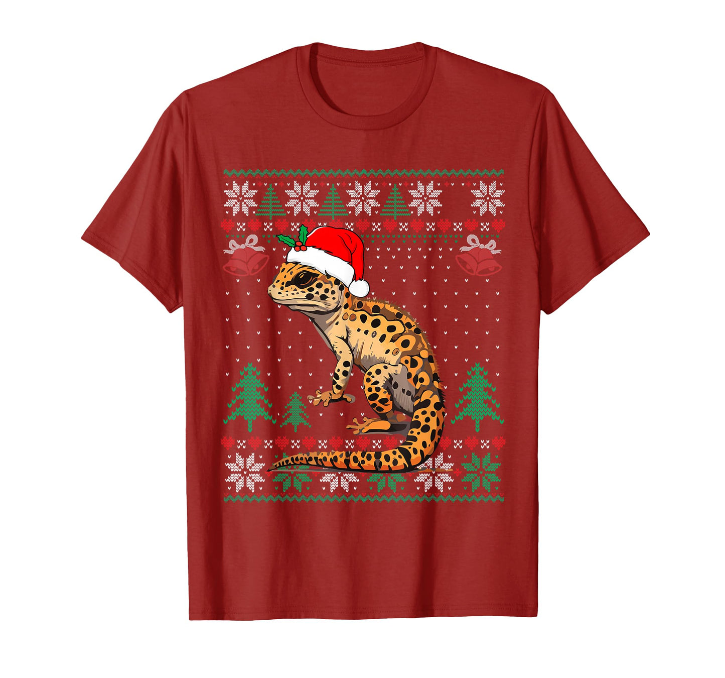 Ugly Christmas Pajama Sweater Leopard Gecko Animals Lover T-Shirt