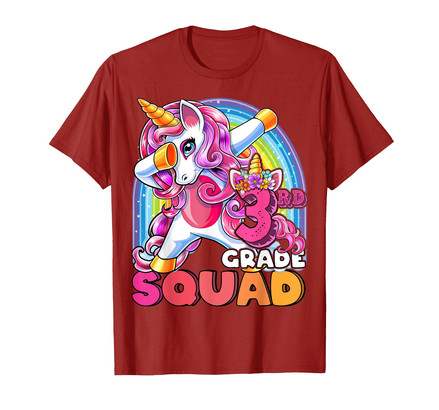 3rd Grade Squad Dabbing Unicorn Back to School Girls Gift T-Shirt