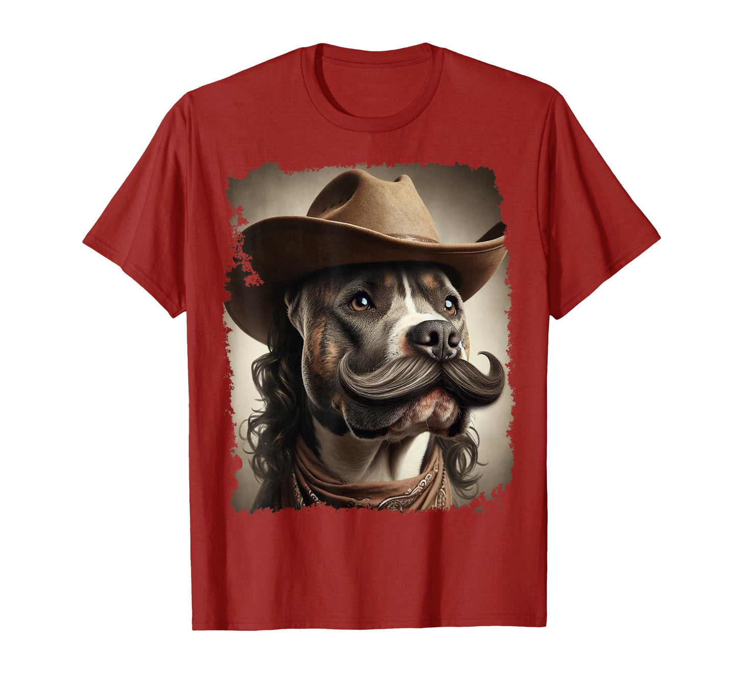Cowboy Pitbull Funny Dog Meme T-Shirt