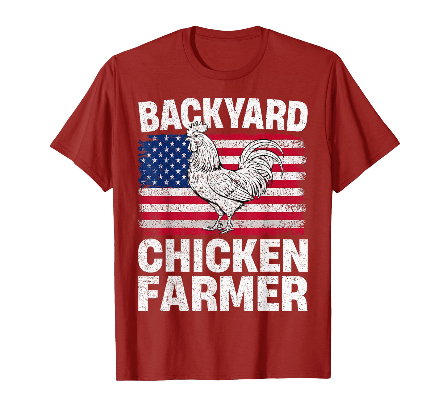 Backyard Chicken Farmer USA Flag Patriotic 4th of July T-Shirt