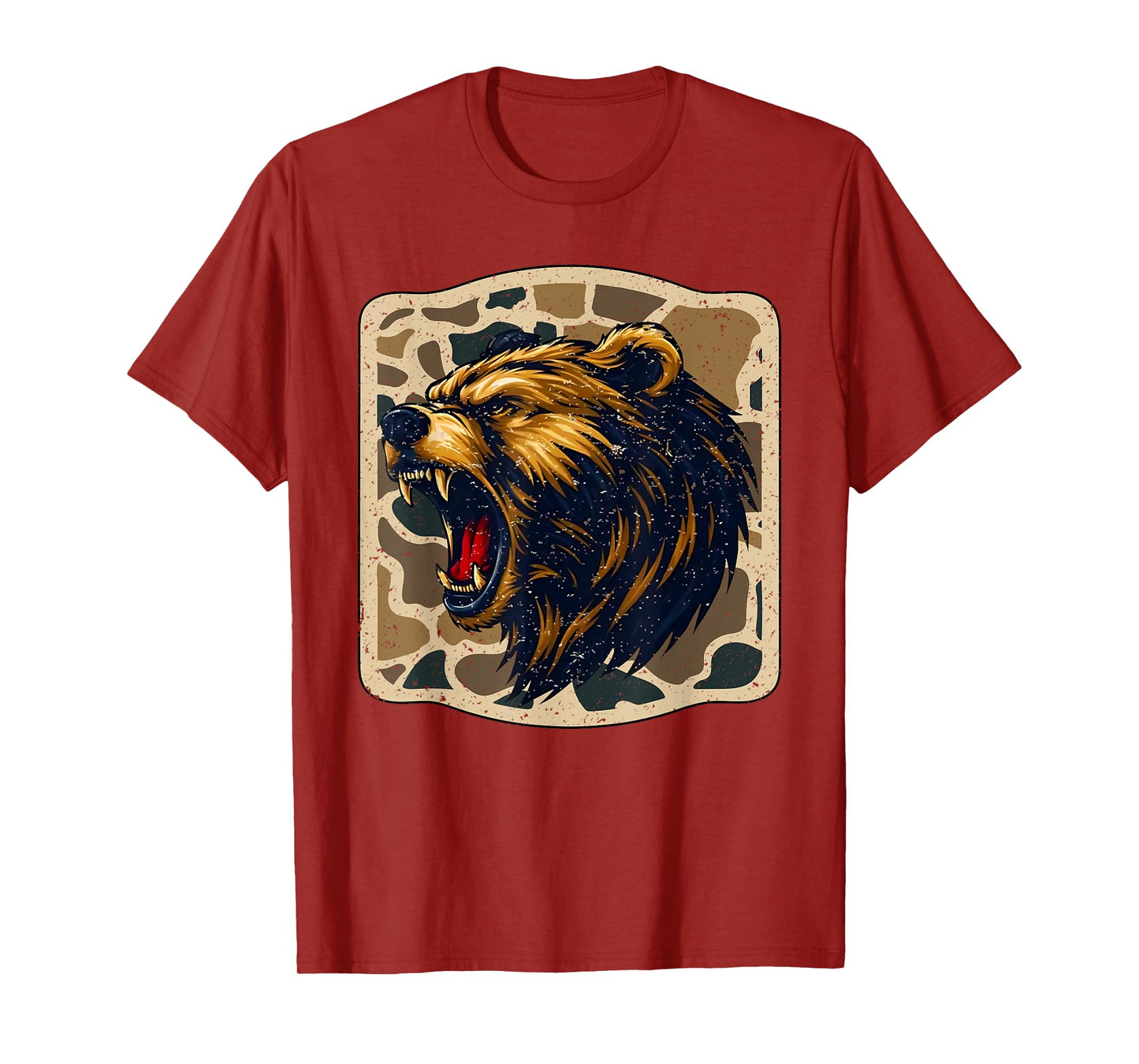 Bears Camo Football Game Day School Mascot Team Spirit T-Shirt