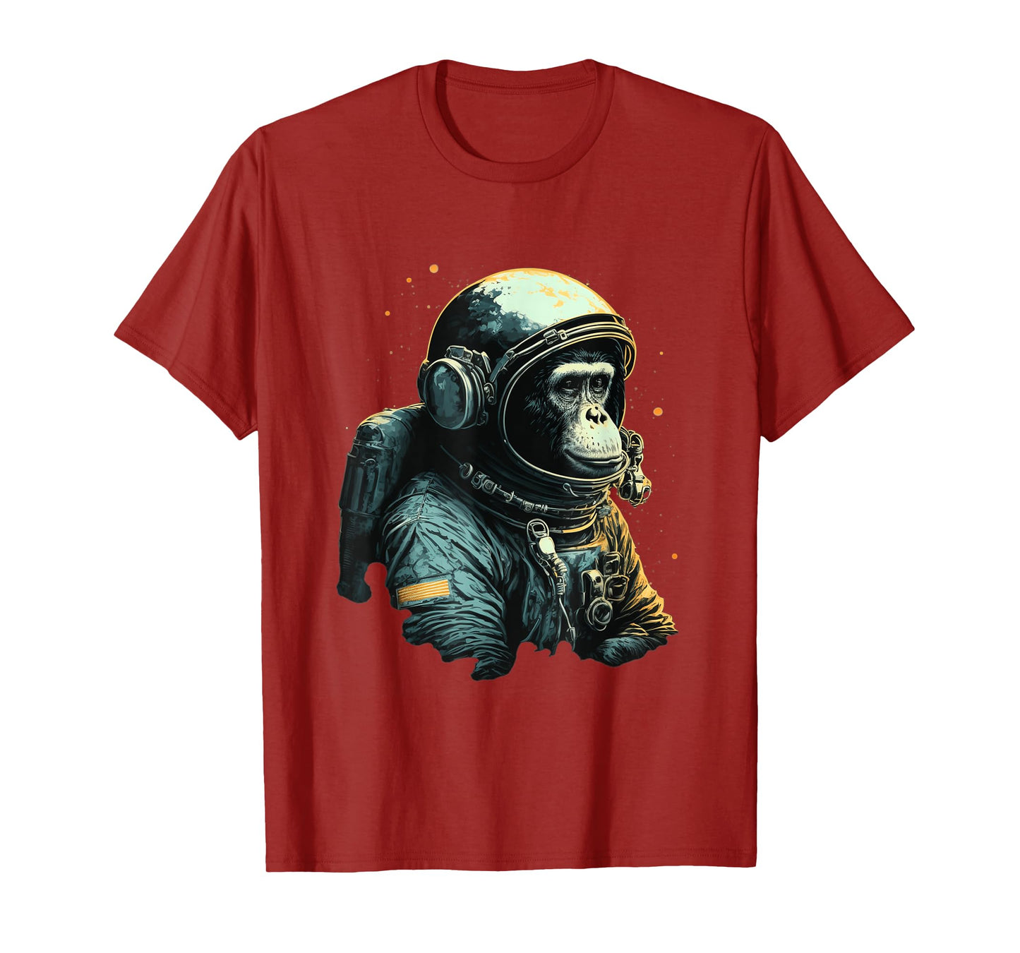 Chimpanzee Space Astronaut Travel Monkey Vintage Design T-Shirt