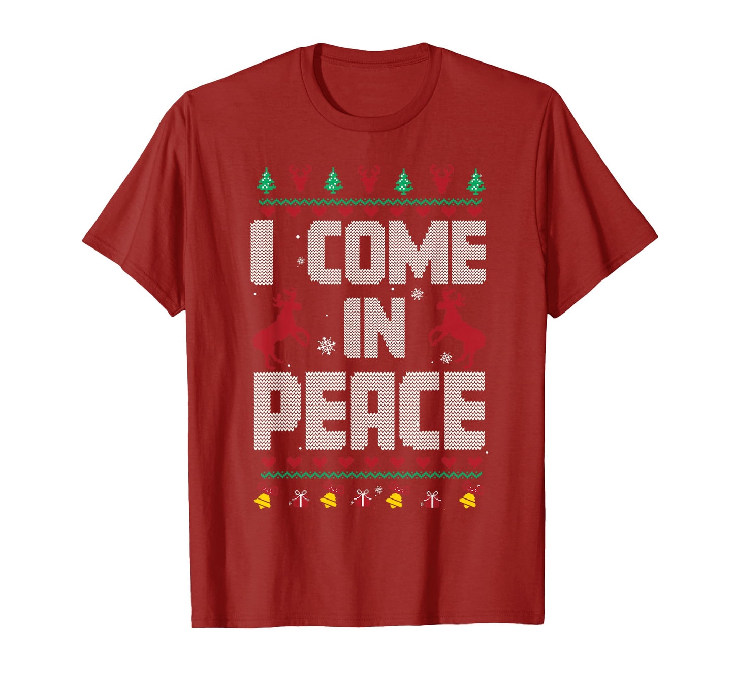 I Come In Peace - I'm Peace Xmas Matching Couples Christmas T-Shirt