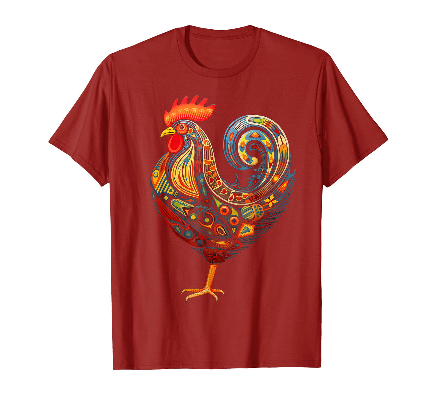 Chicken Mandala Animal Motif Illustration Chicken T-Shirt