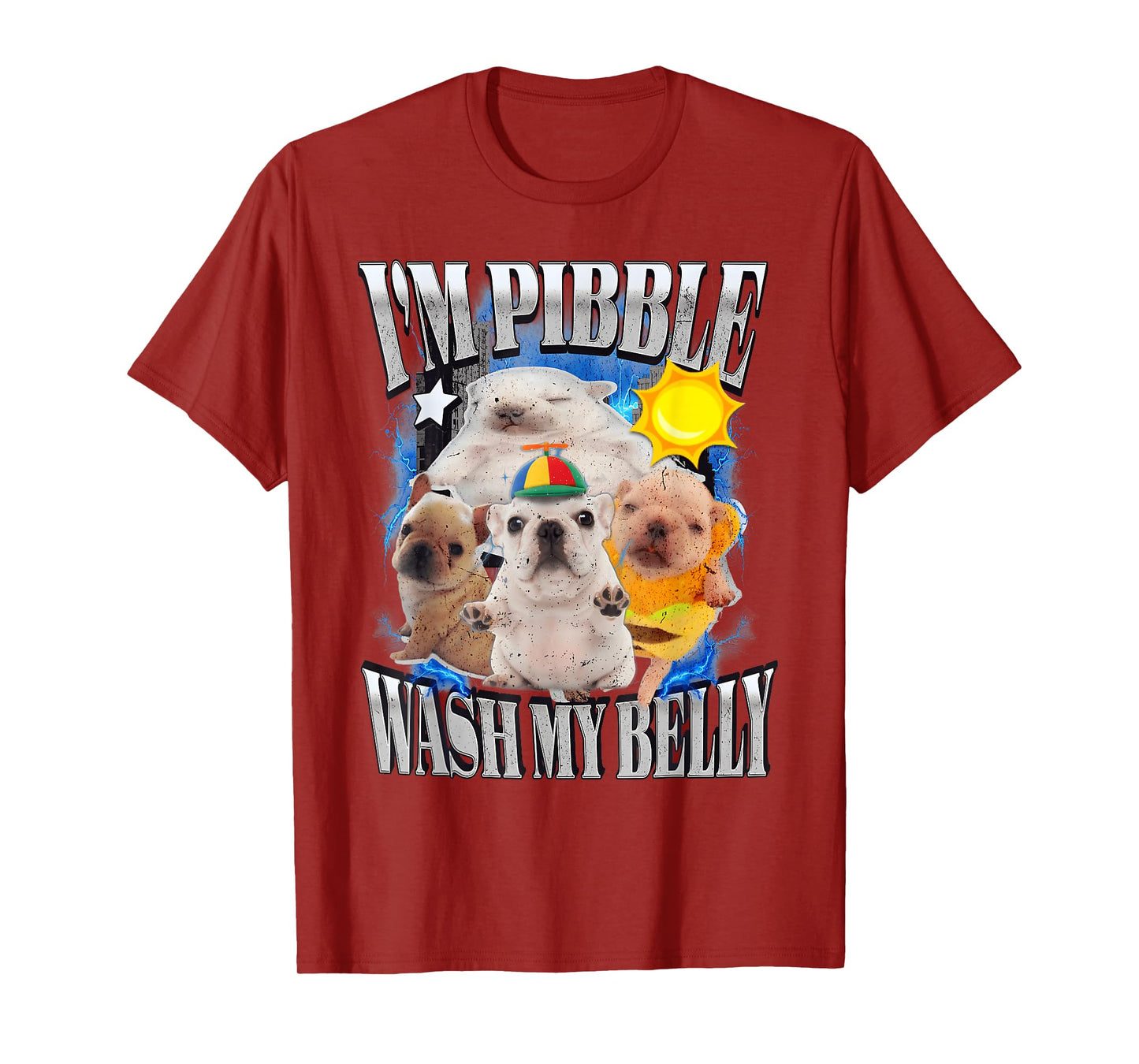 I Am Pibble Wash My Belly Pibble Meme Funny Dog Brainrot T-Shirt