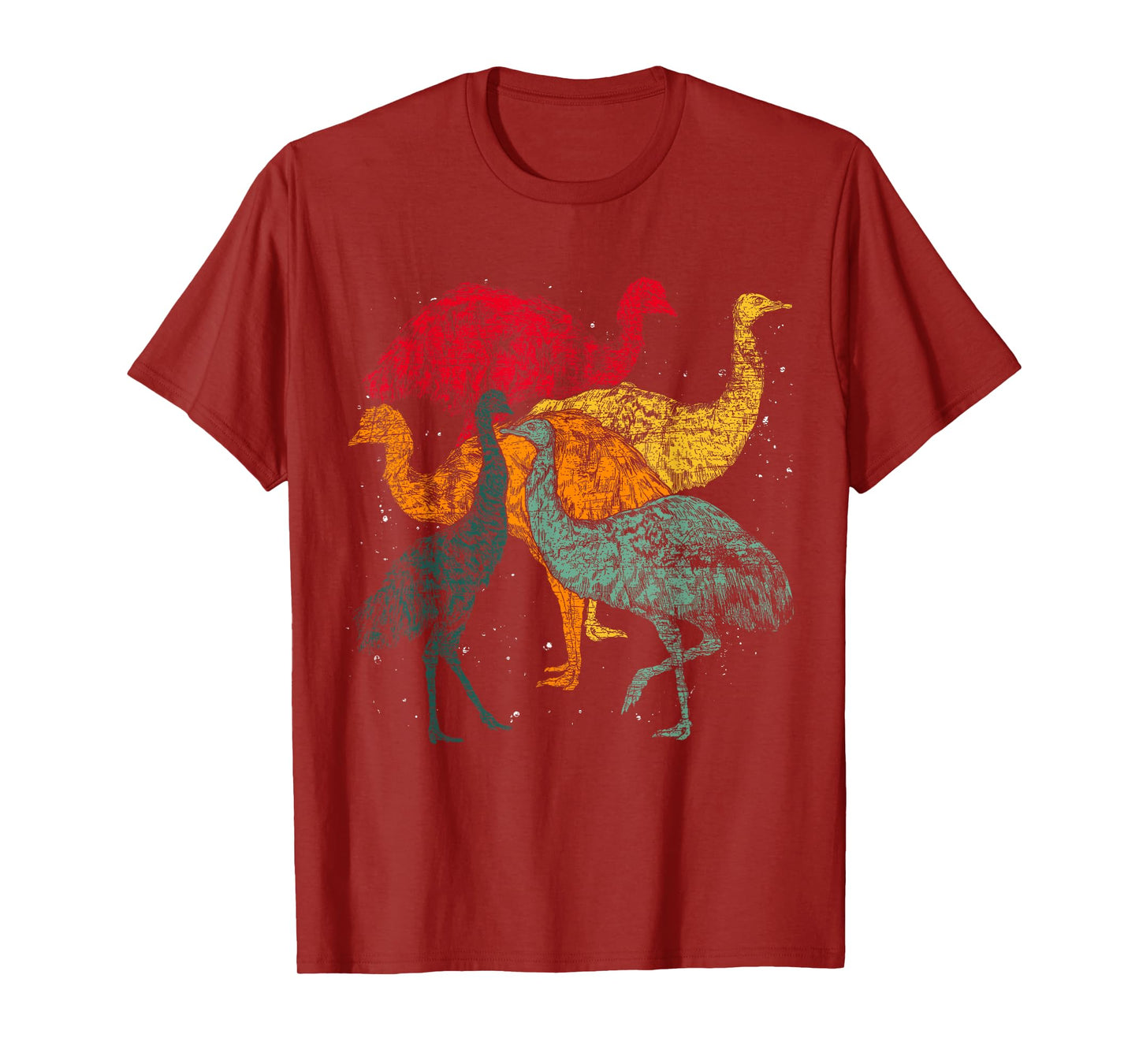Retro Australian Animal Emu Lover Flightless Bird Emu T-Shirt