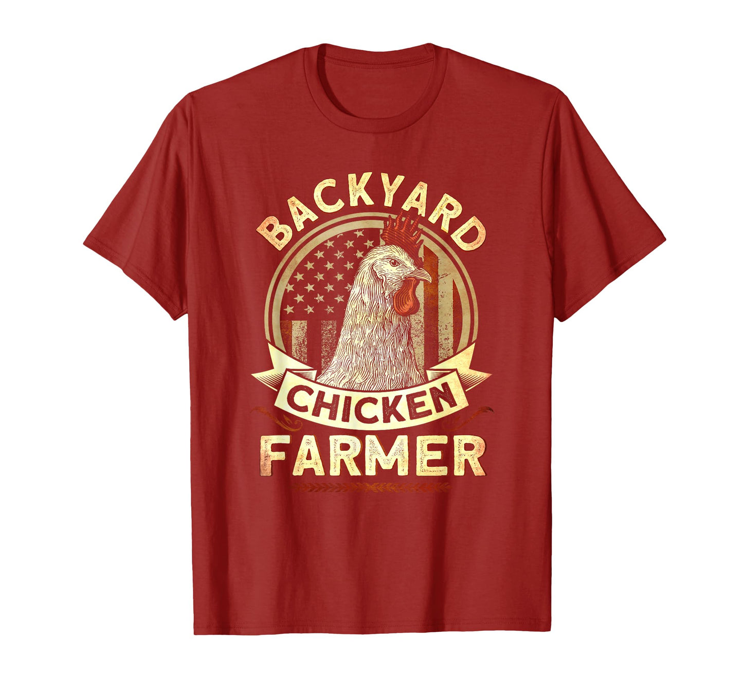 Backyard Chicken Farmer 4th of July USA Flag T-Shirt
