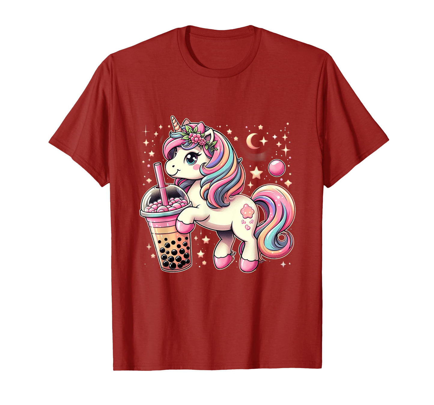 Boba Tea Unicorn Kawaii Neko Japanese Bubble Tea Aesthetic T-Shirt