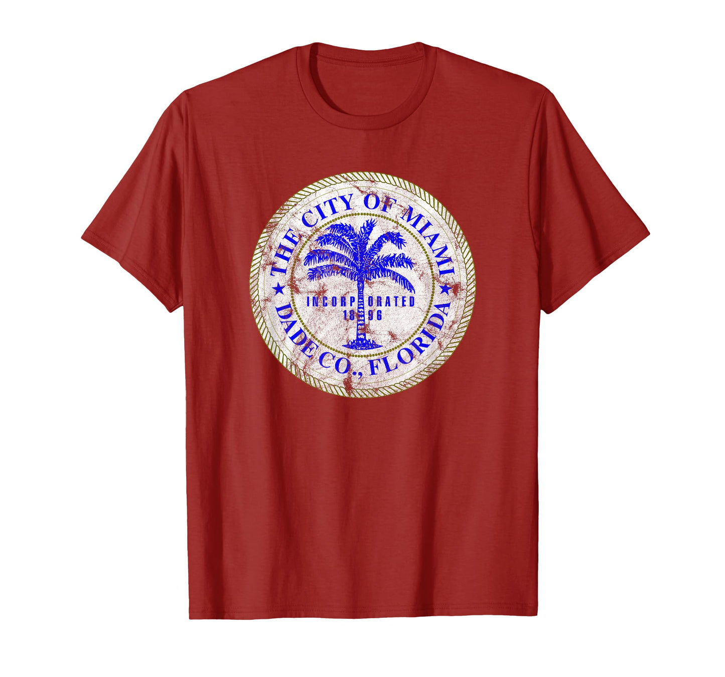 Miami Florida City Seal State Home Pride Dade County T-Shirt T-Shirt
