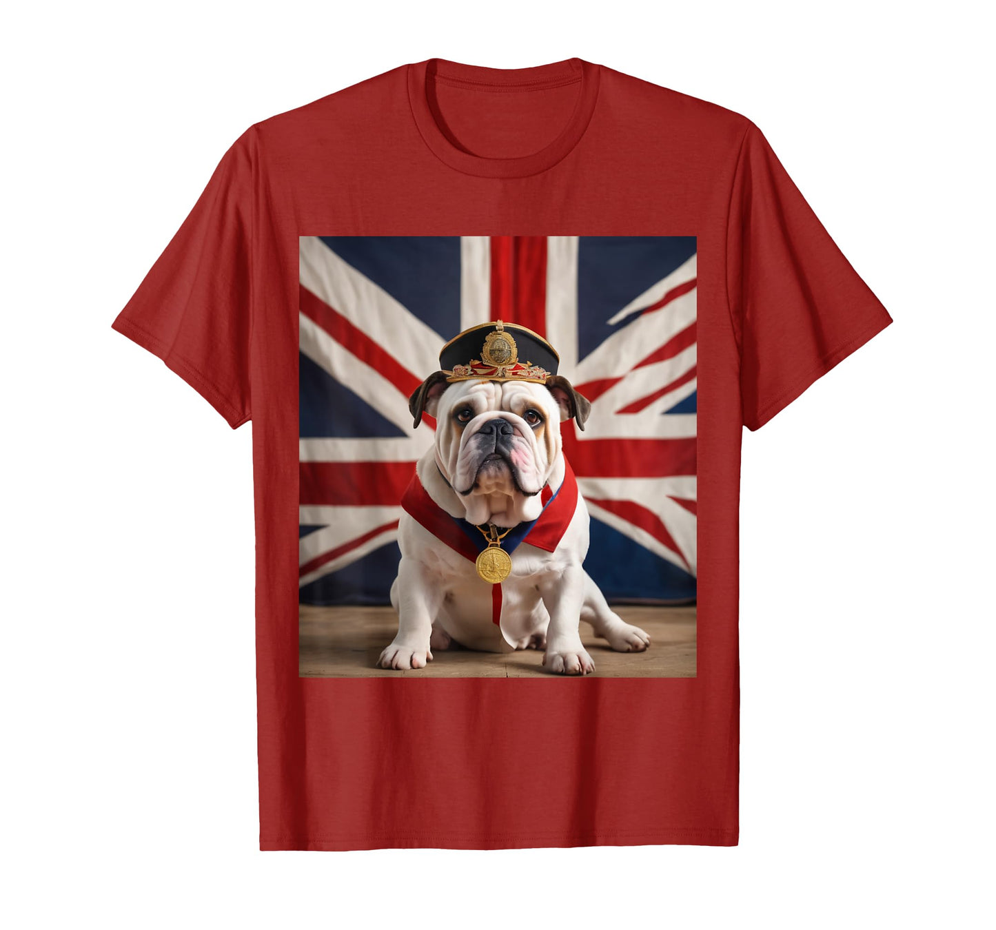 British Bulldog Patriotic Union Jack T-Shirt for Women Men
