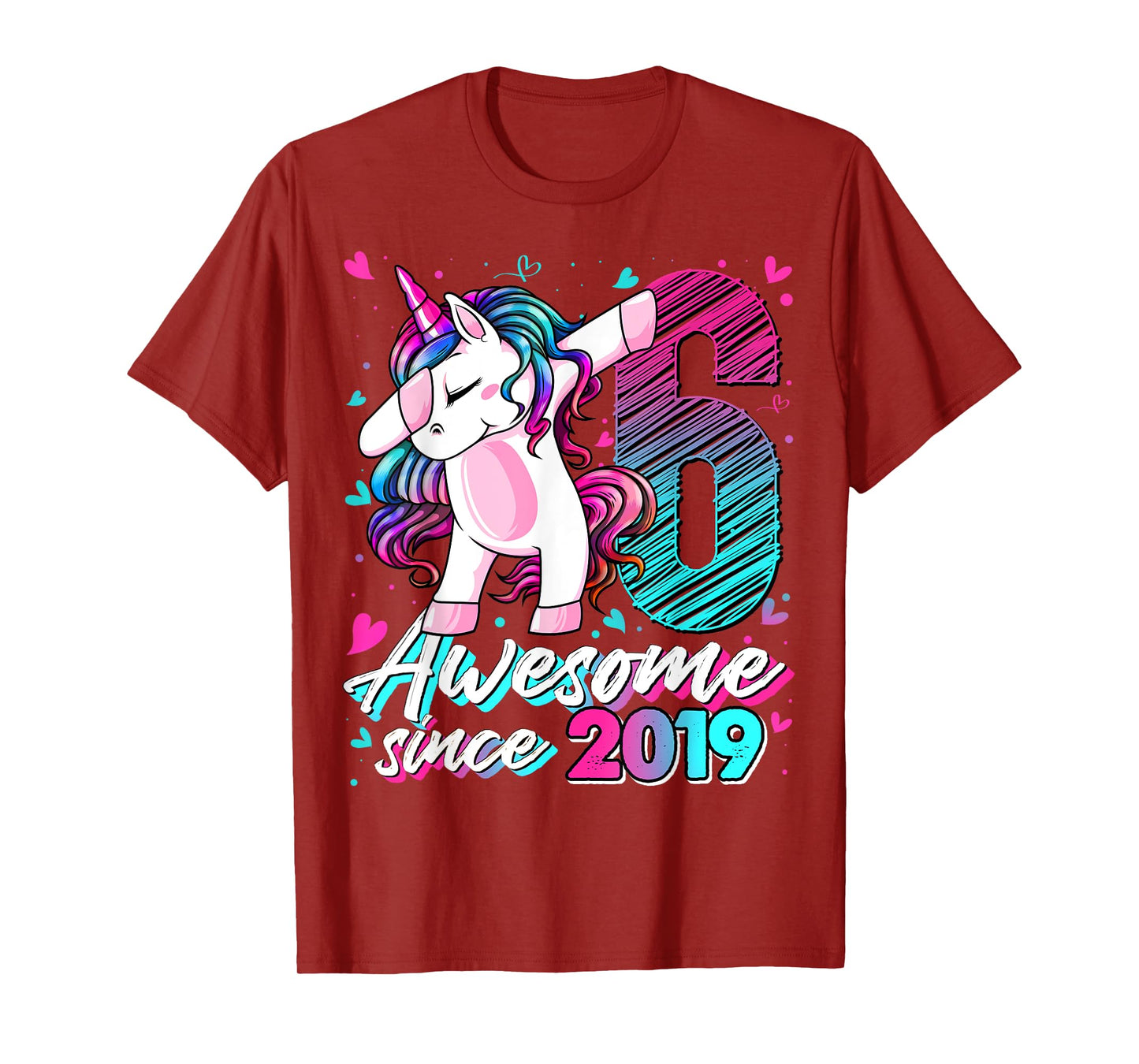 6 Year Old Unicorn Gifts For Girls 6th Birthday Girl Party T-Shirt