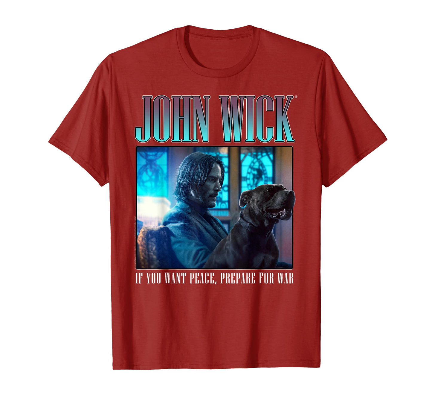 John Wick 90's Bootleg Prepare for War Dog Action Movie T-Shirt