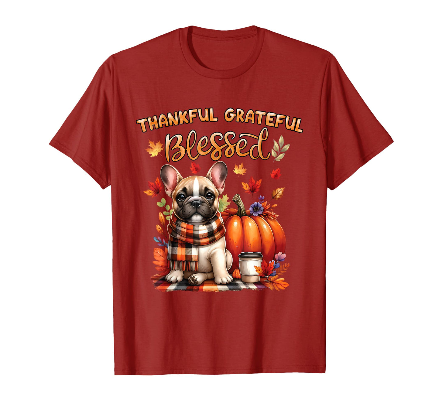 French Bulldog Lovers Pumpkin spice Happy Fall Y'all Autumn T-Shirt