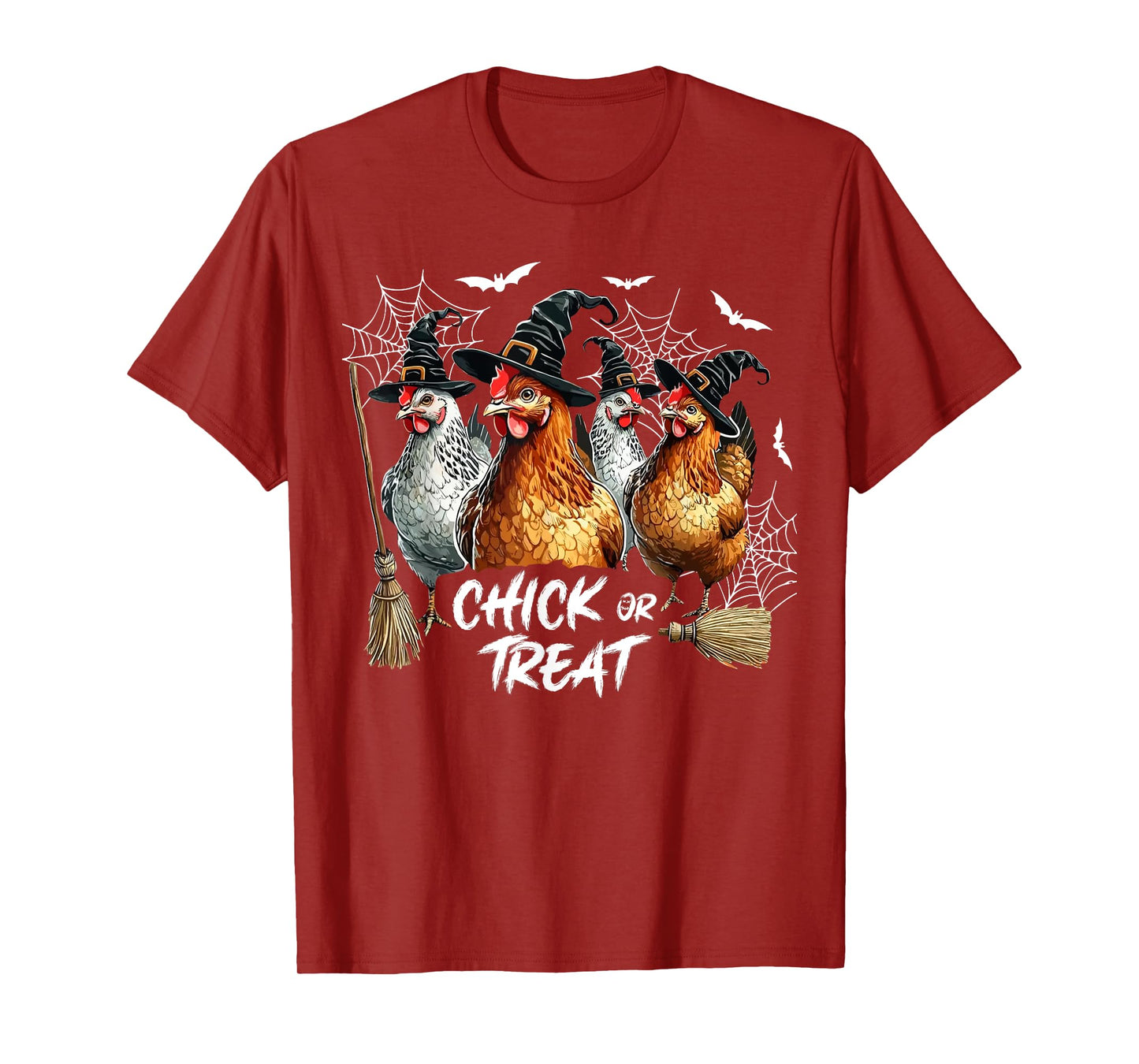 Horror Chickens Ghost Witchy Chick Or Treat Halloween T-Shirt