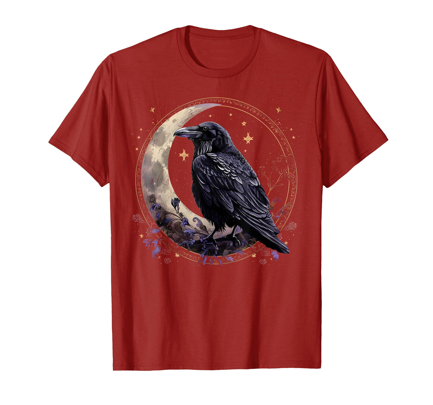 Whimsigoth Raven Moon Gothic Raven Dark Mystical Bird Nature T-Shirt
