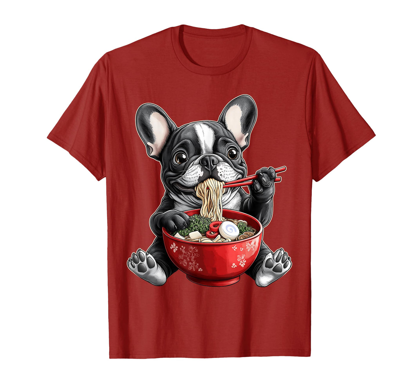 French Bulldog Frenchie Dog Ramen Japanese Noodles T-Shirt